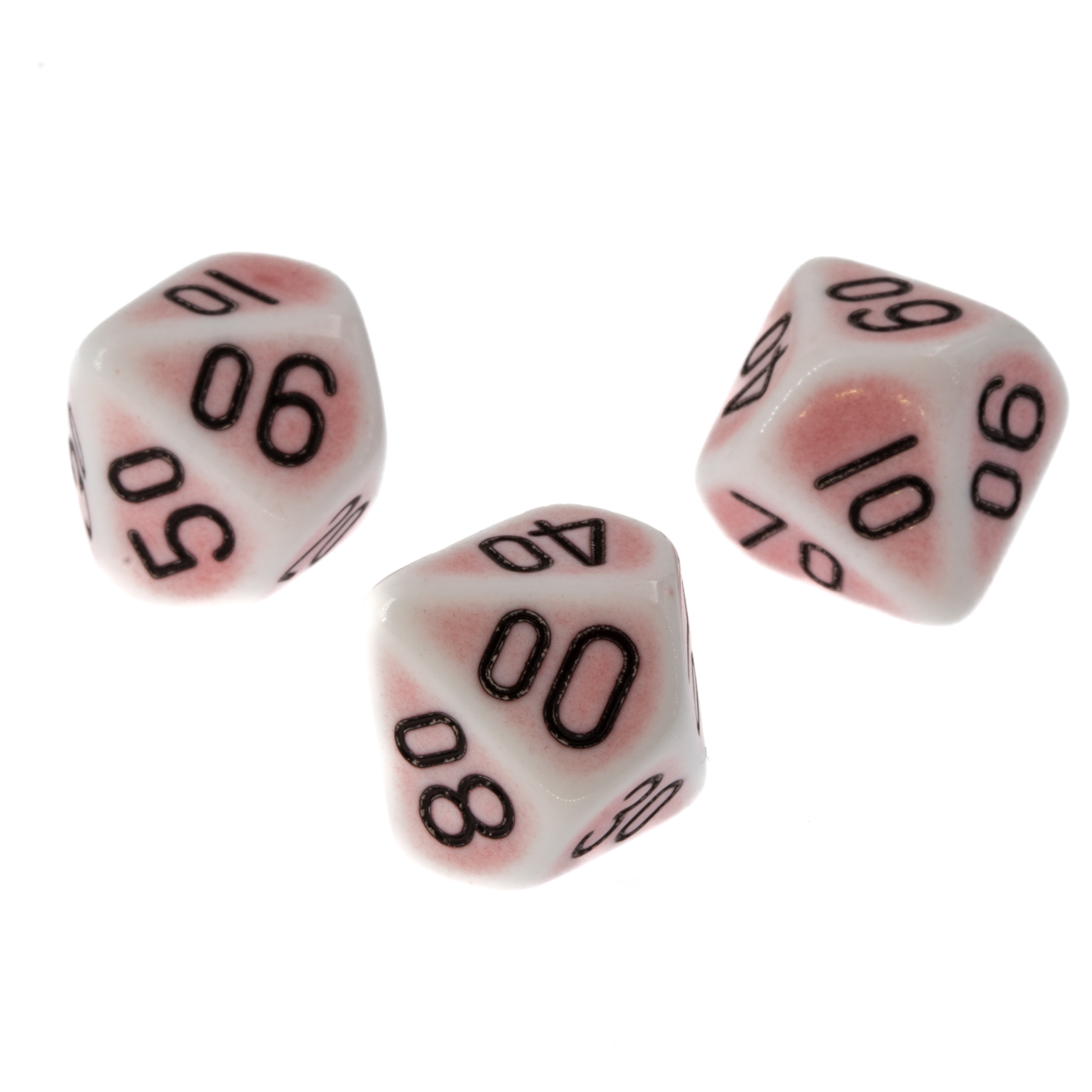 W% Würfel in Porzelan rosa Satt