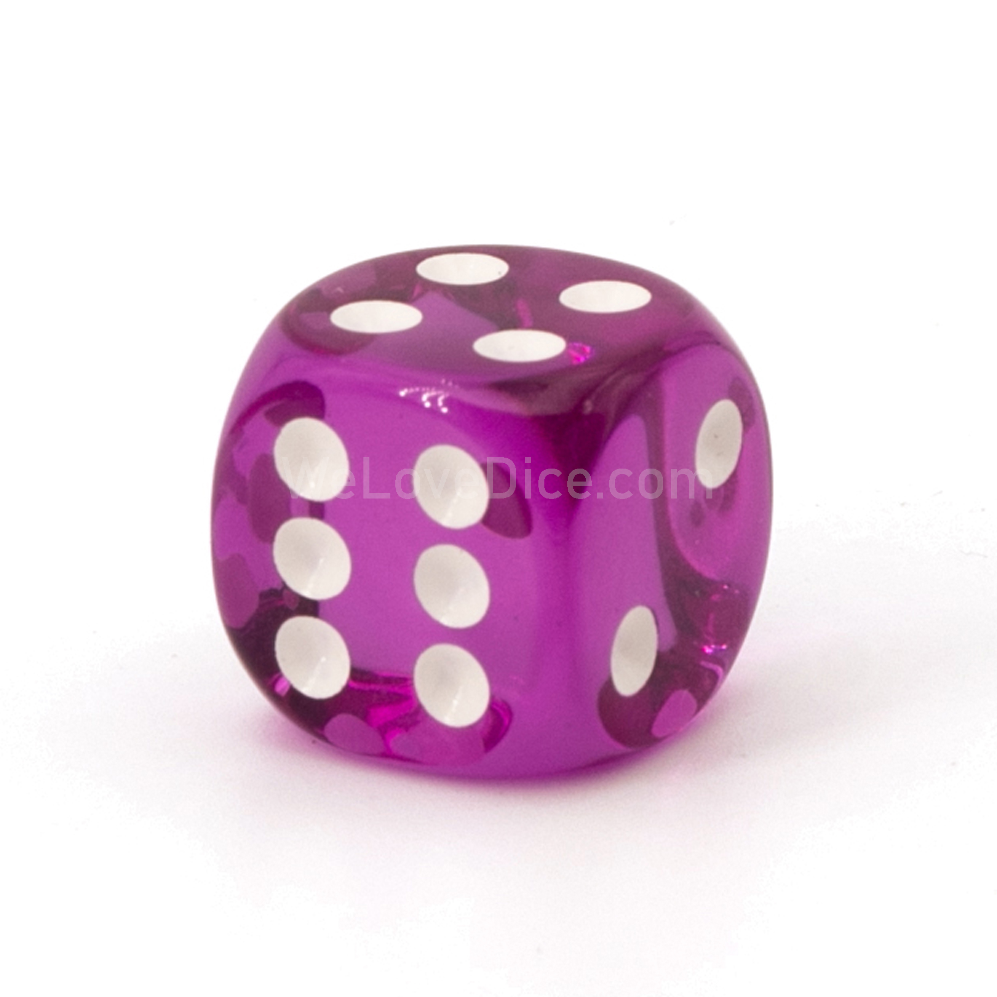 16mm W6 Würfel in flieder / weiß