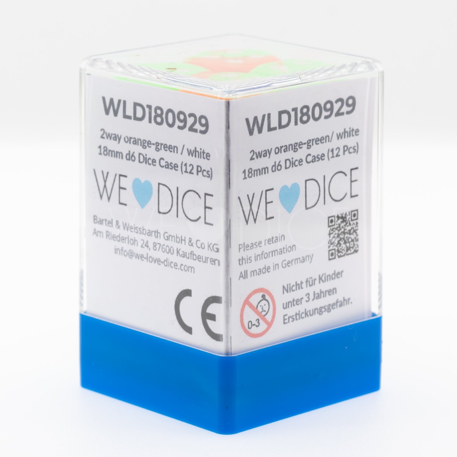 {effekt} neon orange - grün / weiss 18mm W6 Set (12 Stück)