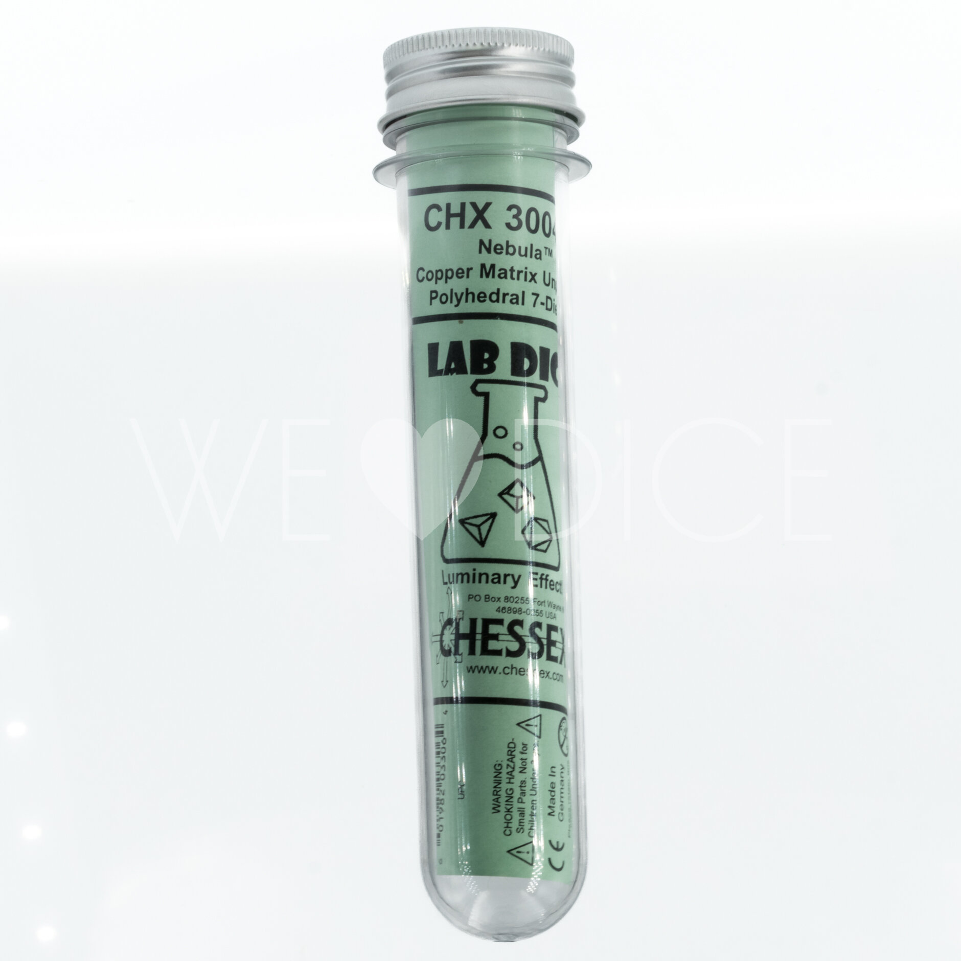 LabDice Nebula®, Luminary™ Copper Matrix Unpainted  Set 8 Stück