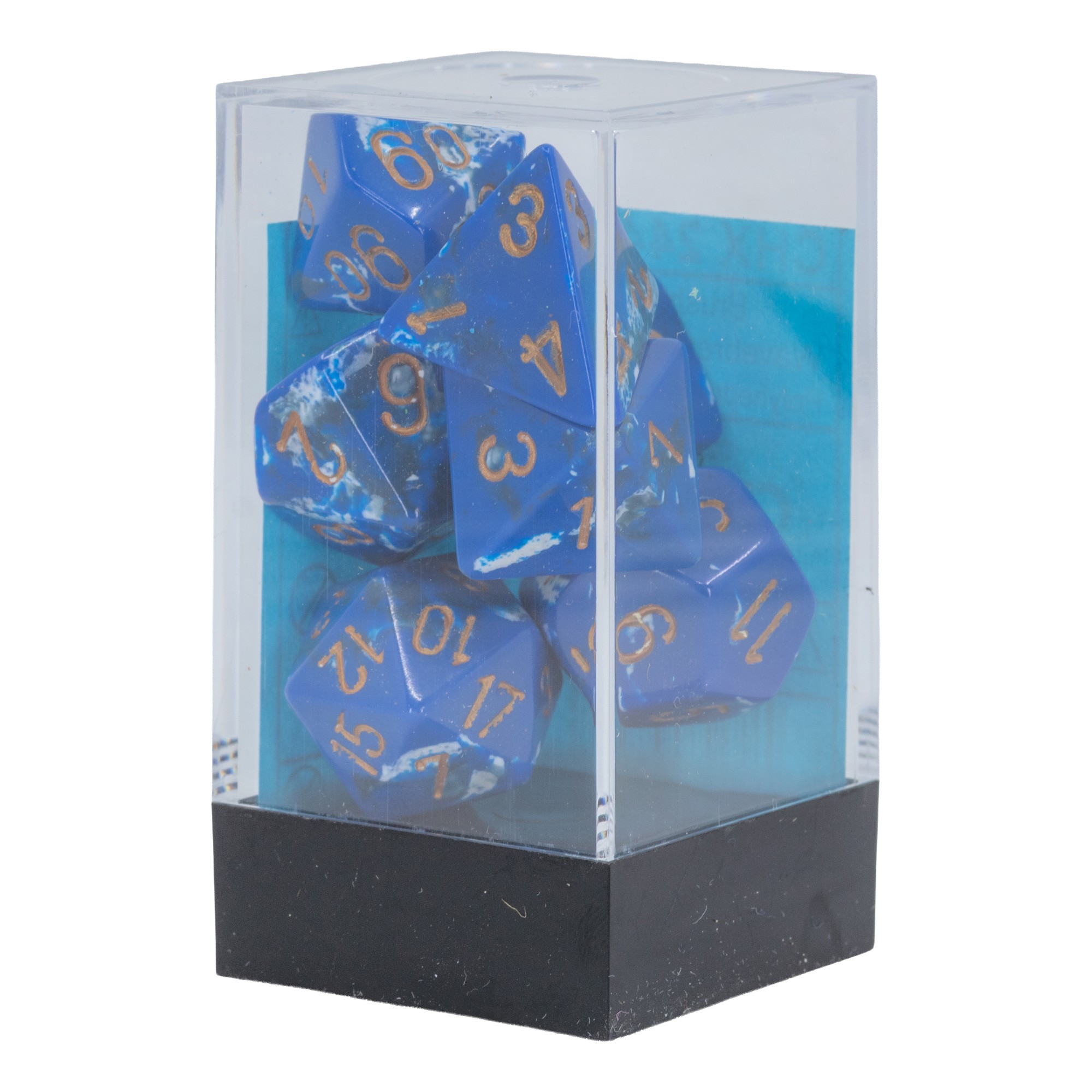 Brush™ Polyhedral Waterbreak™ / gold 7-Würfel Set