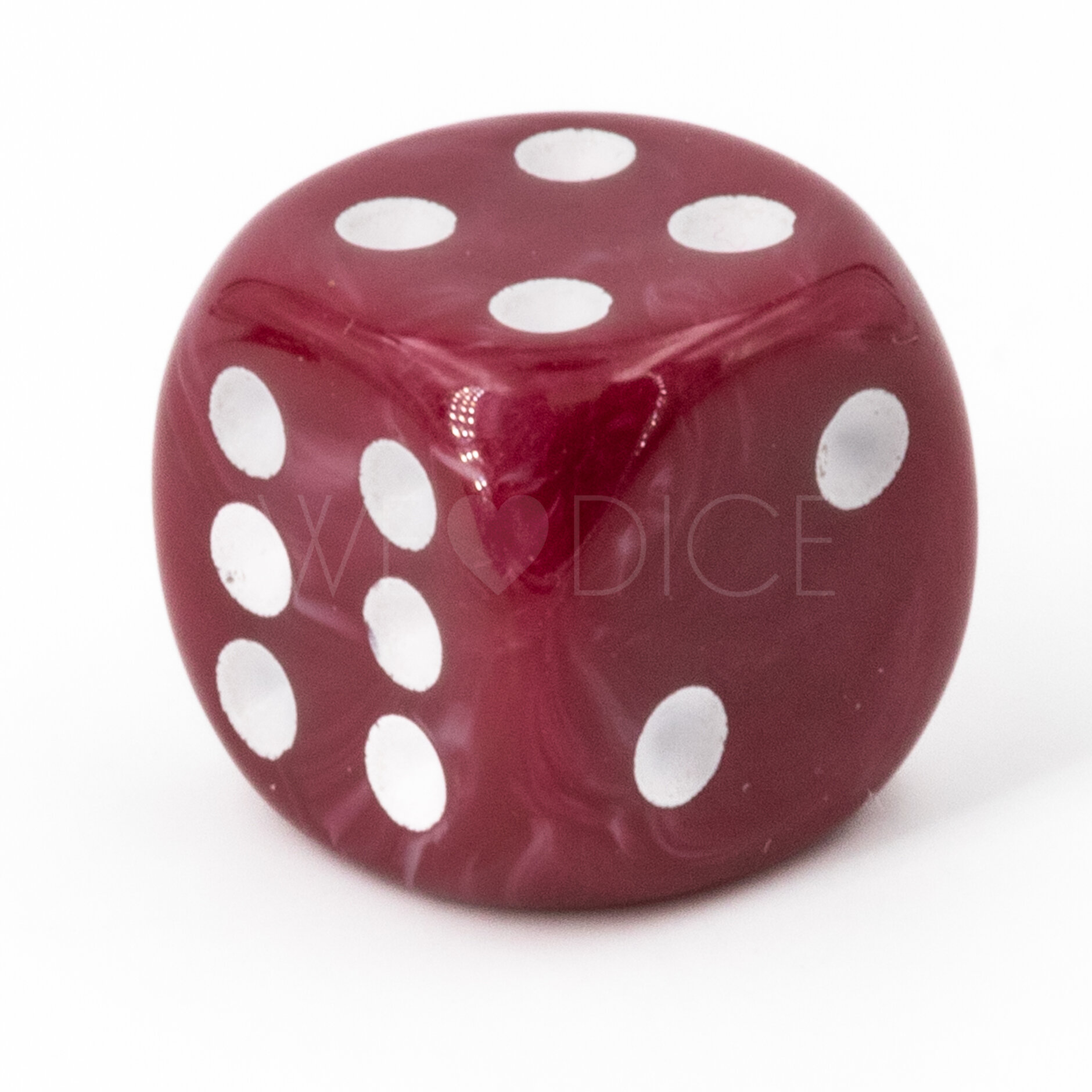 14mm W6 Würfel in braun / weiss