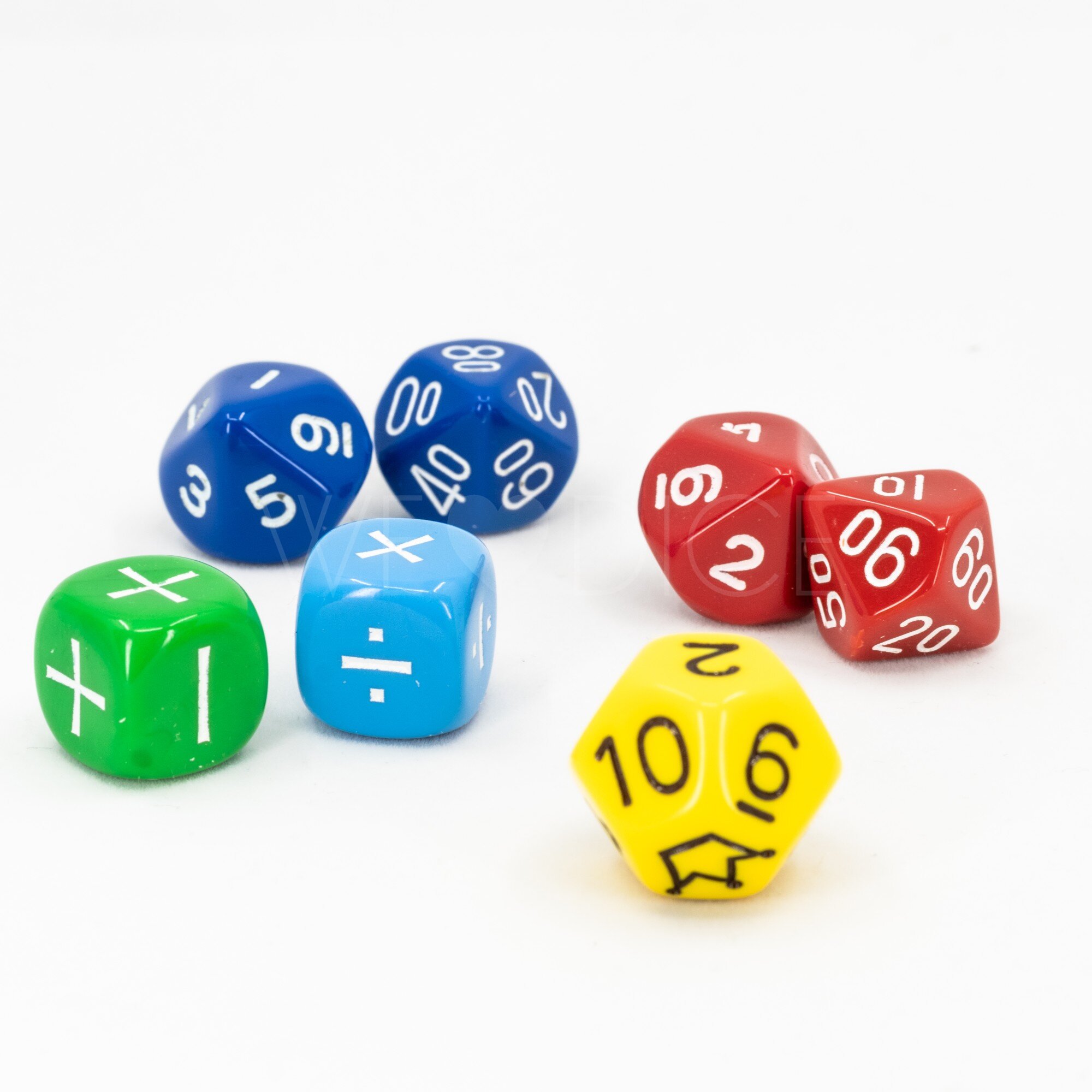 Math Dice Set Grades 1-5 | 7 Learning Dice, Learn mental Math with Fun