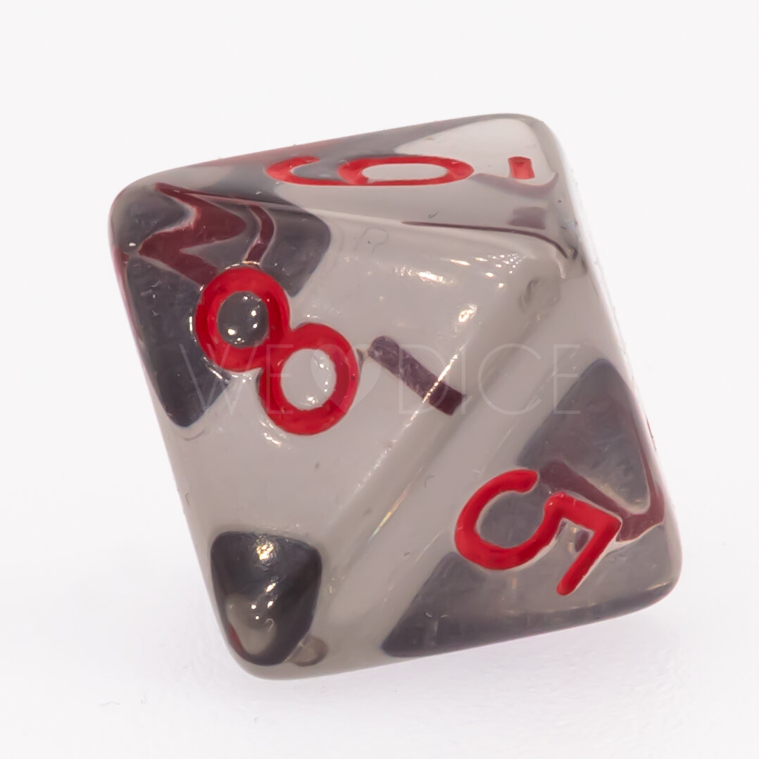 Transparent Rauch / rot  W8