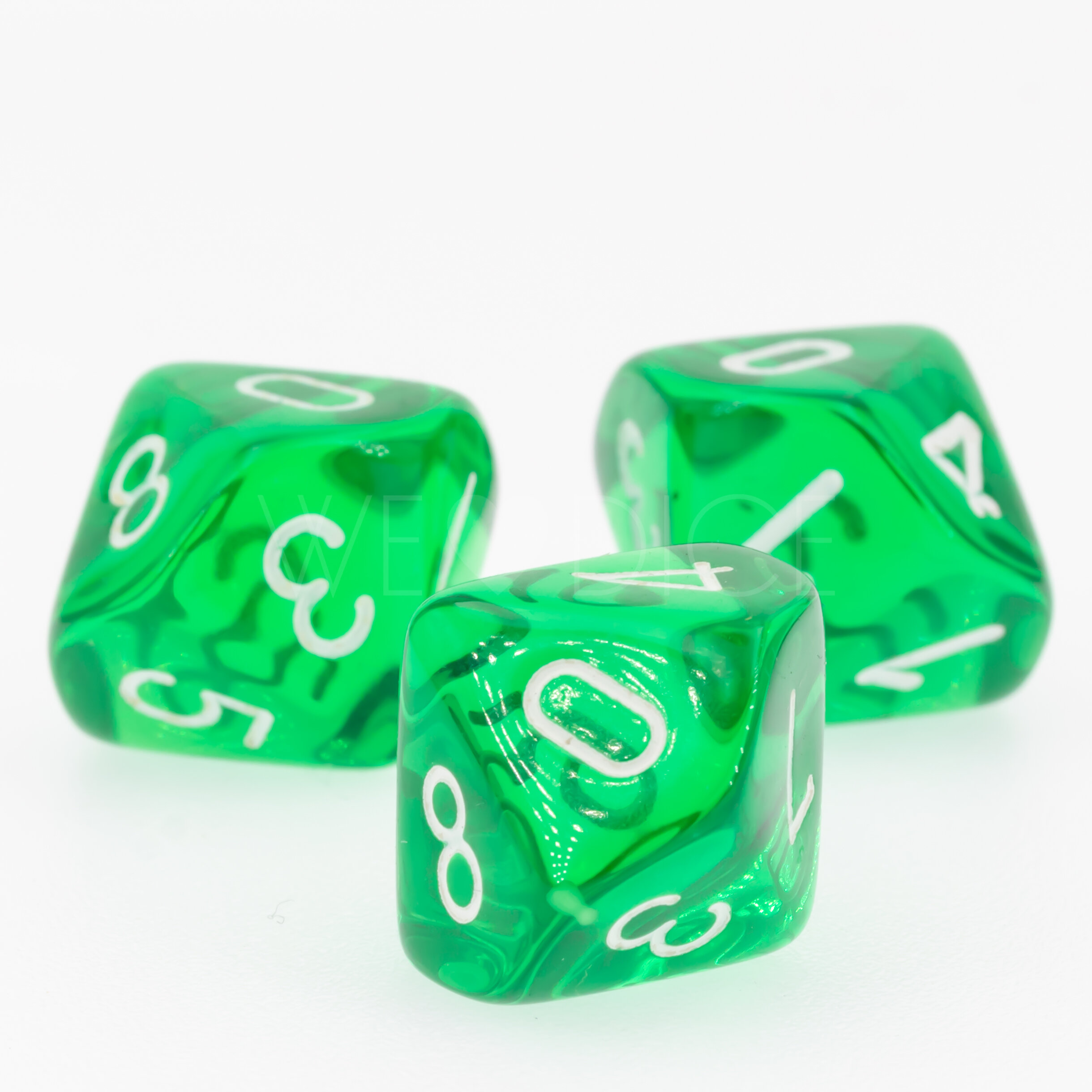 Transparent Grün / weiß  W10