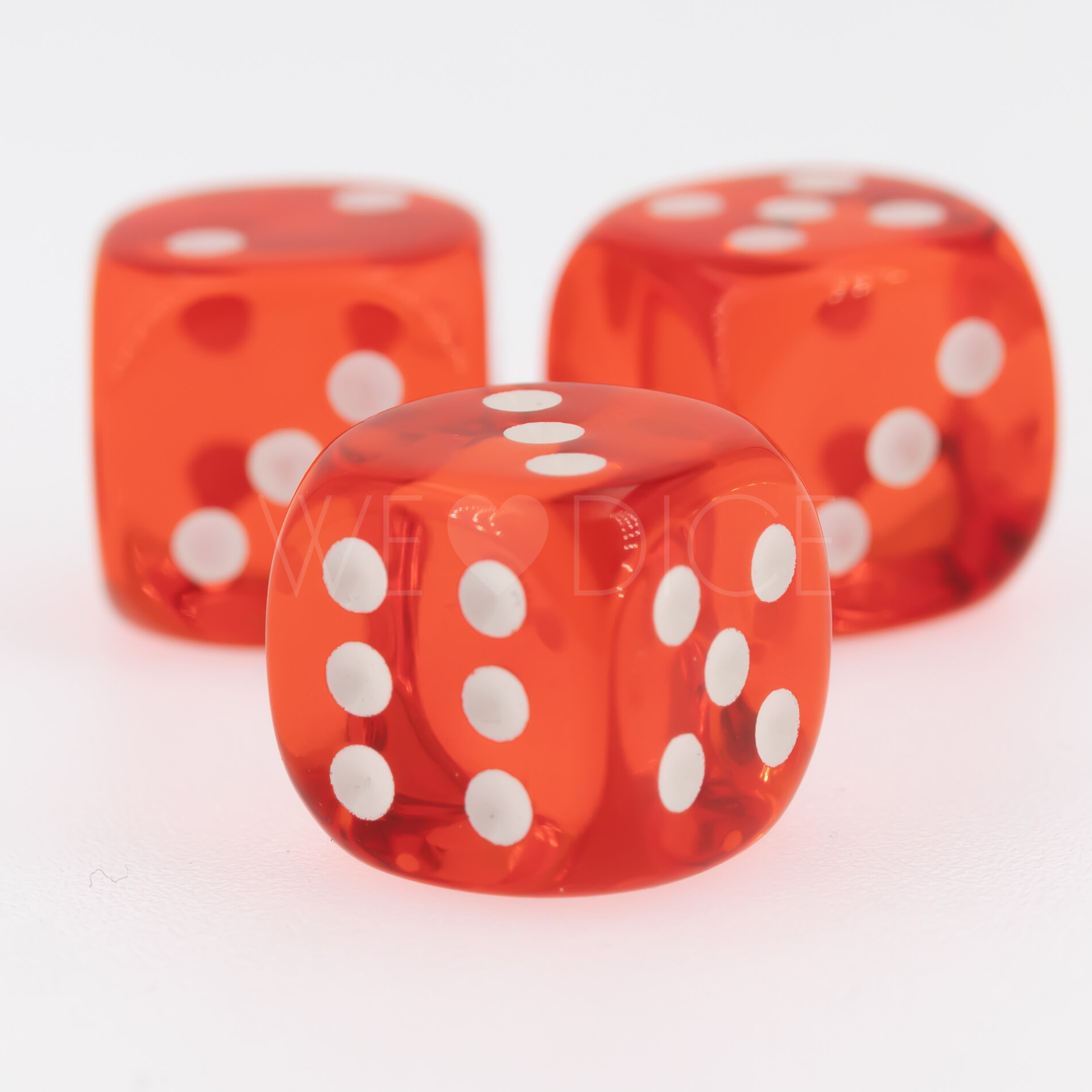 Transparent Orange / weiß 16mm