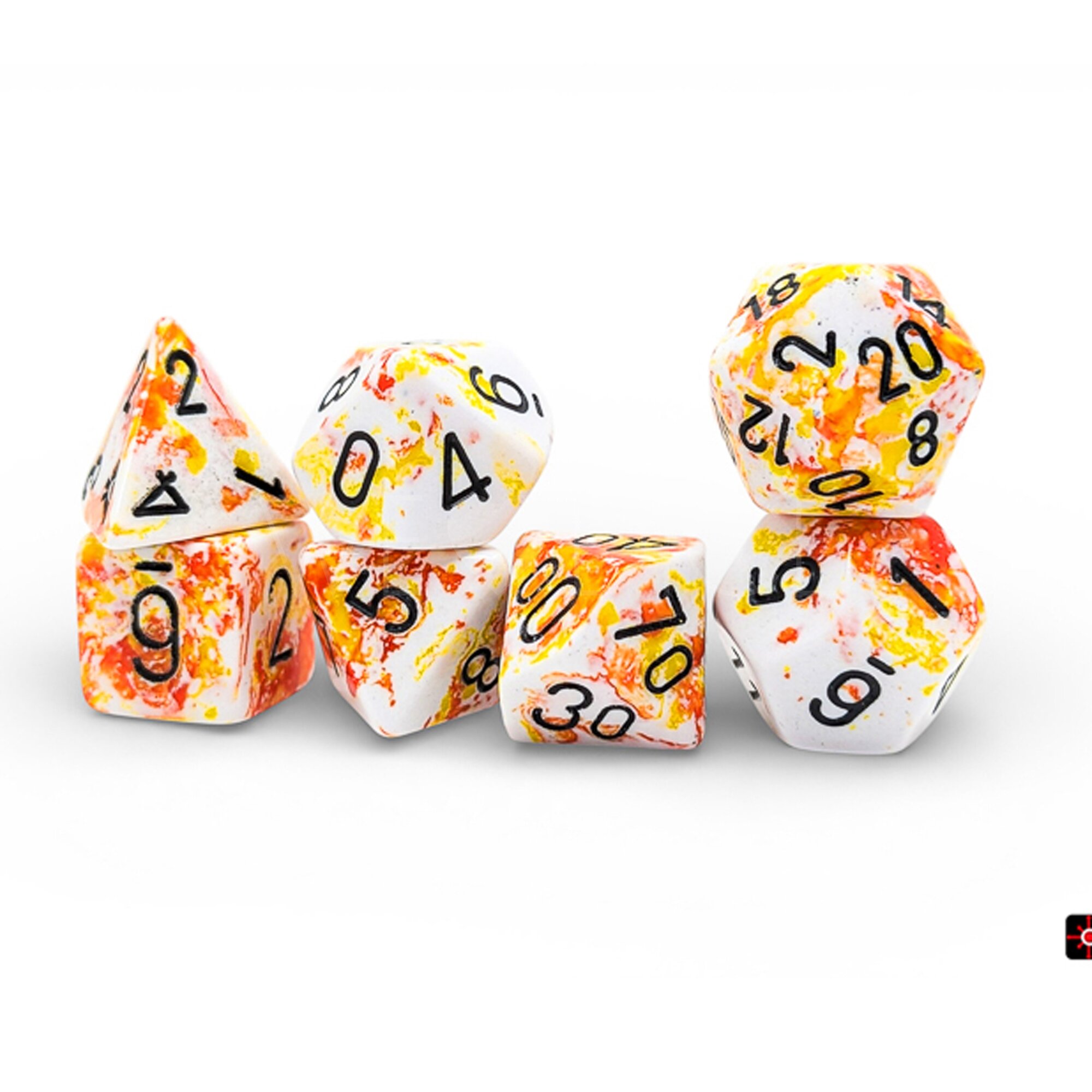 Brush™ Polyhedral Deep Forest™ / gold 7-Würfel Set