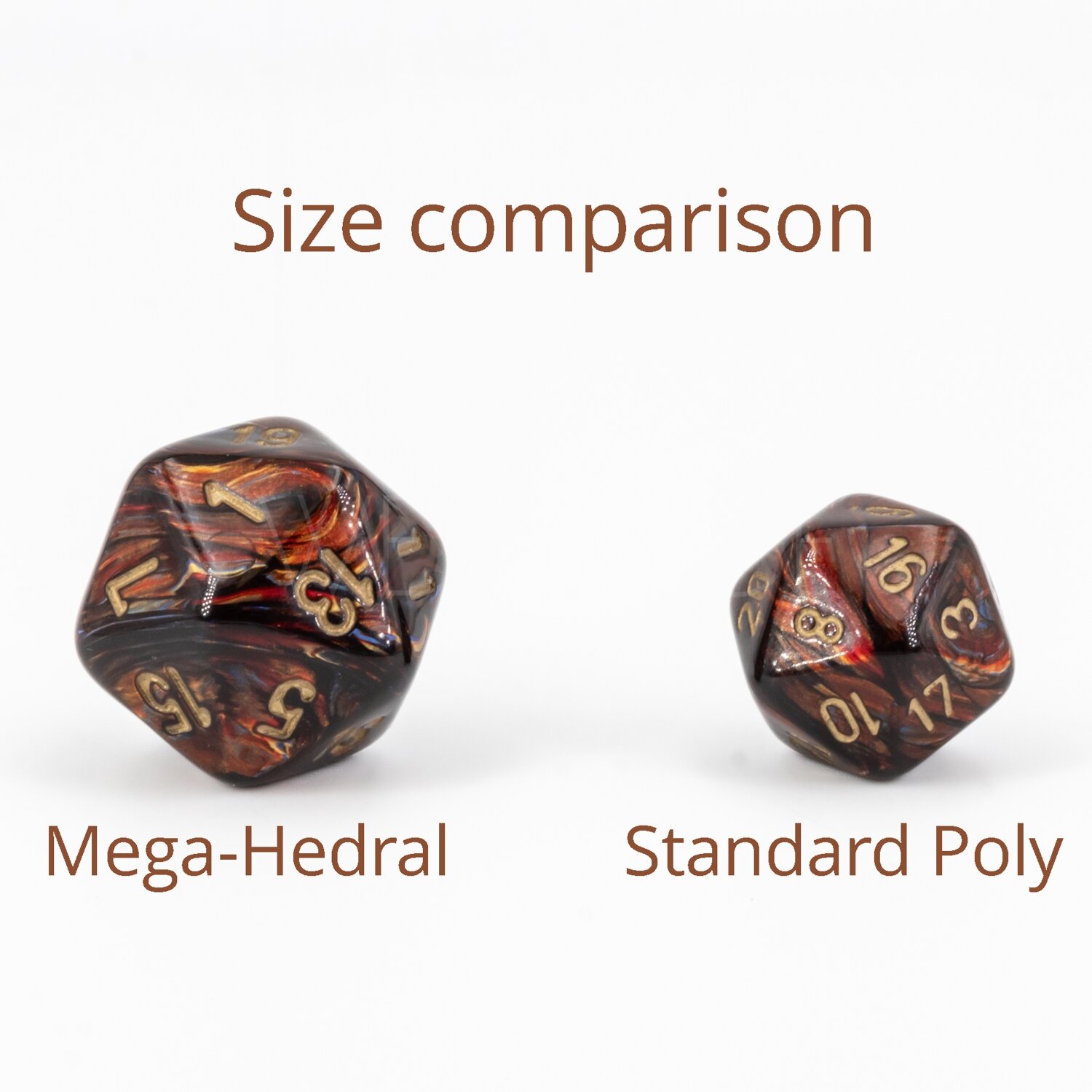 Scarab® Mega-hedral™  Polyhedral Blue Blood / gold 7-DieSet