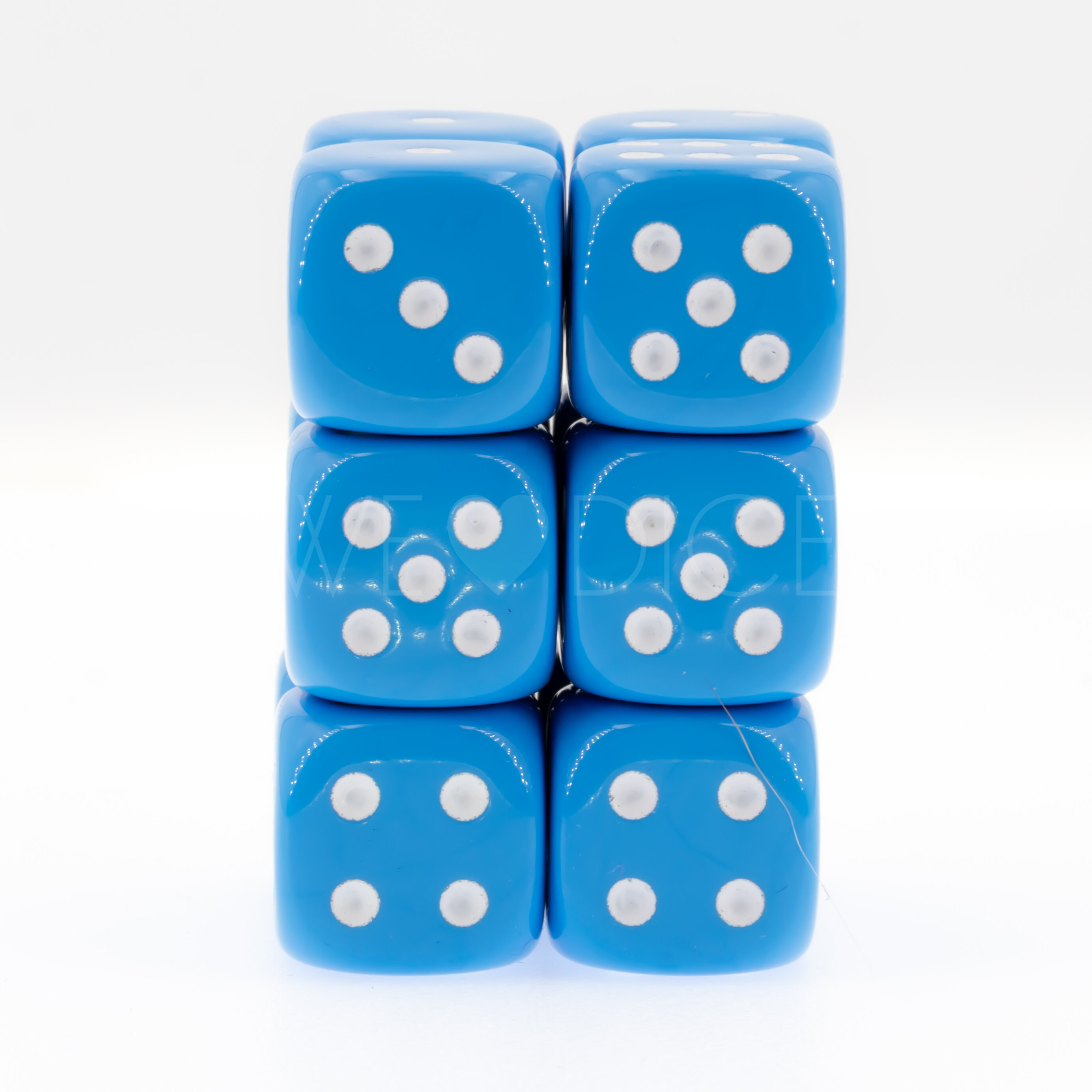 Satt hellblau / weiß 16mm W6 Set (12 Stück)