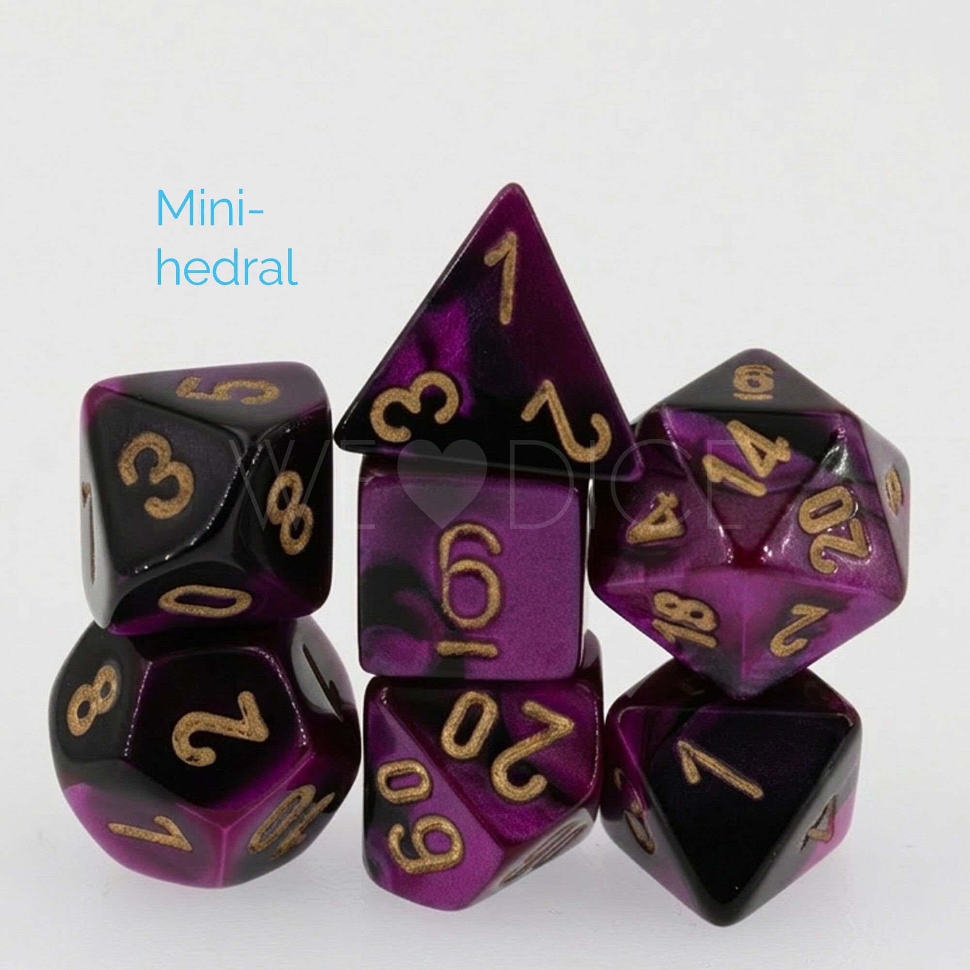 Gemini® Mini-hedral Polyhedral Black-Purple / gold 7-DieSet