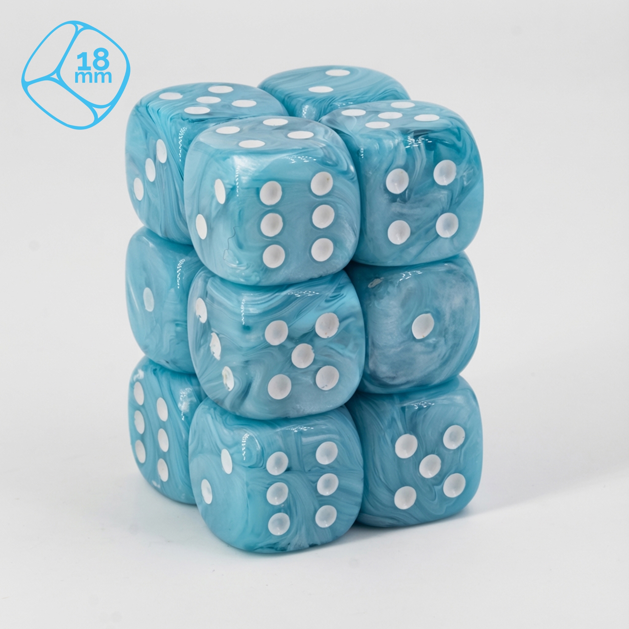 Serica Serica wolkenblau / weiß 18mm W6 Set (12 Stück)