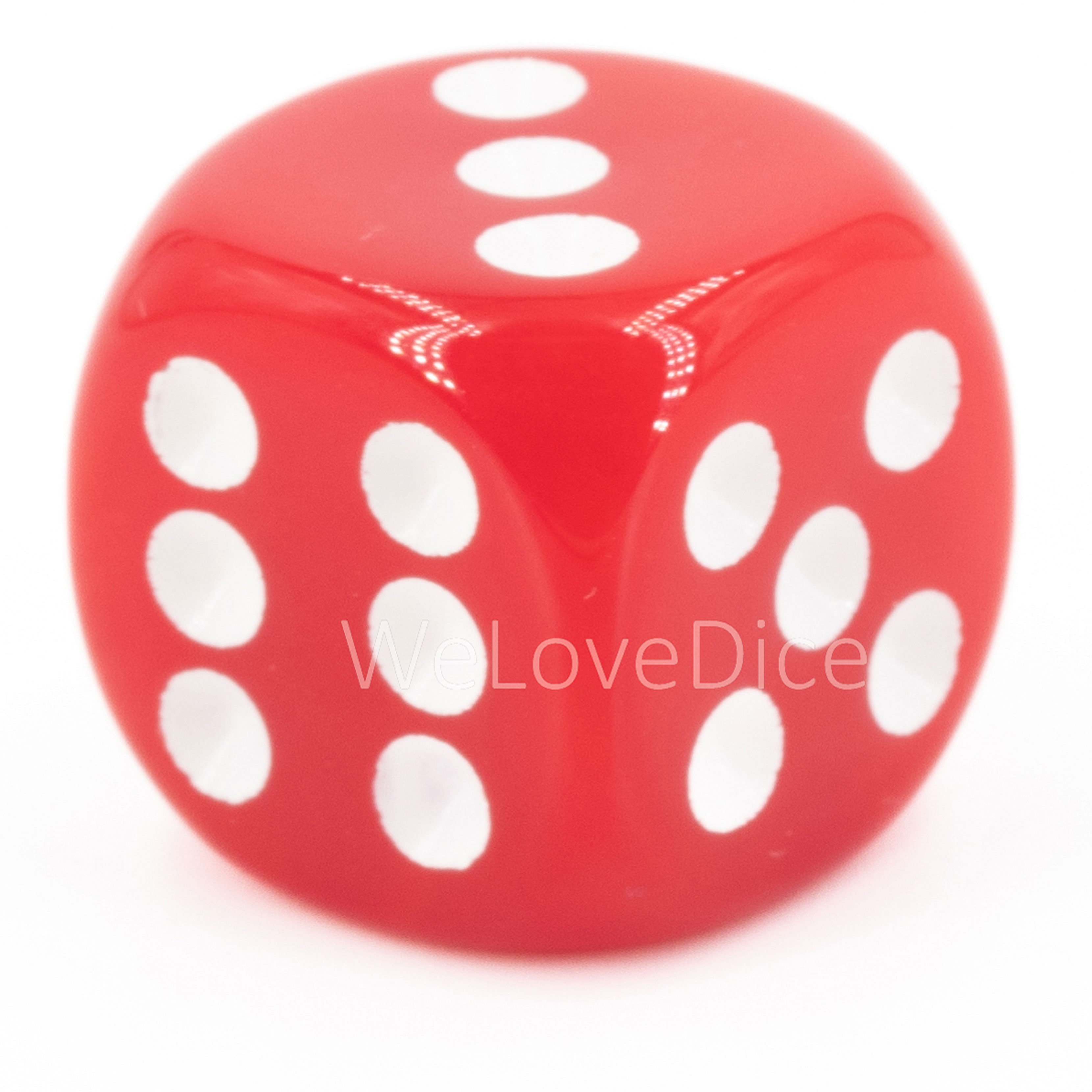 25mm W6 Würfel in rot / weiß