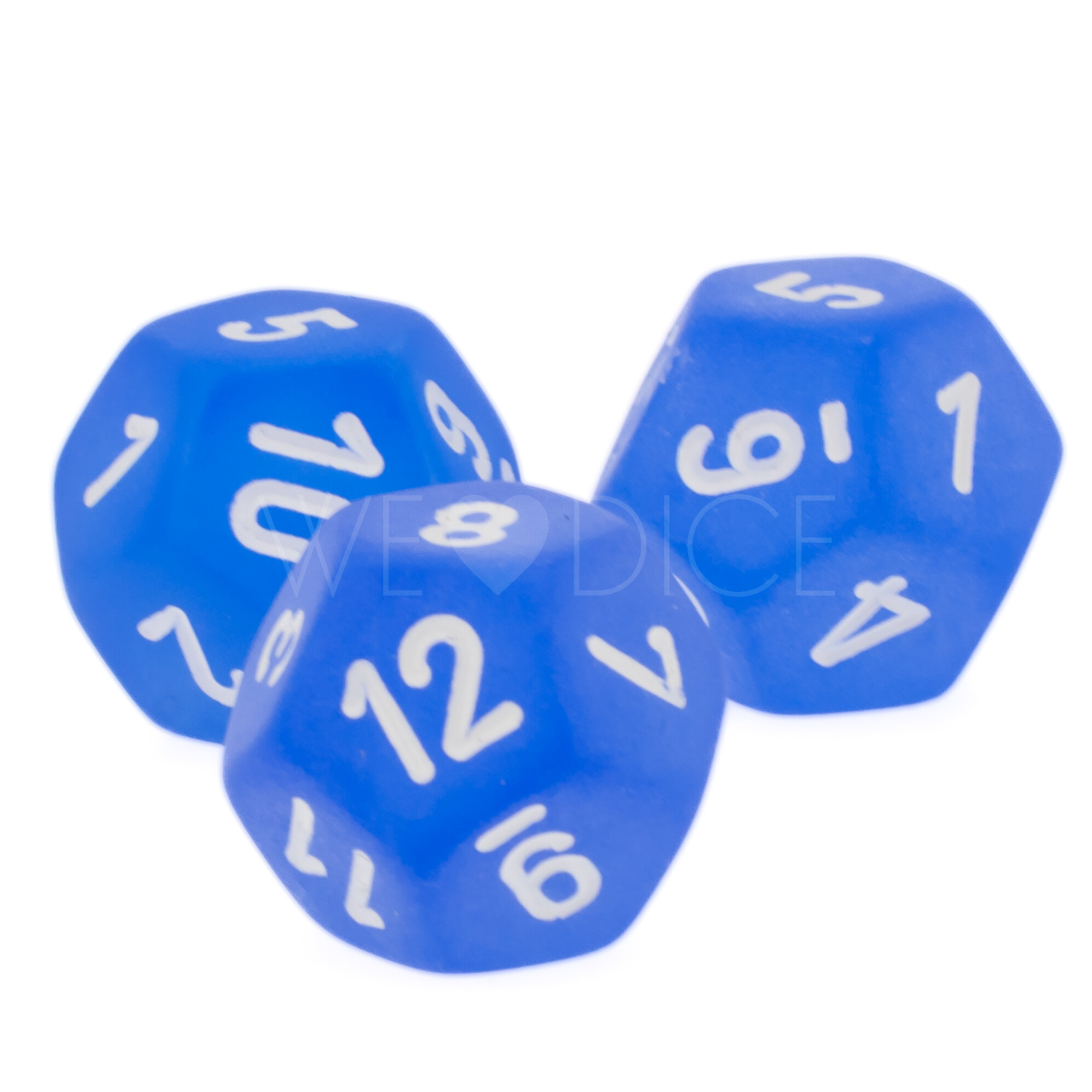 Frosted Blue / white  D12 