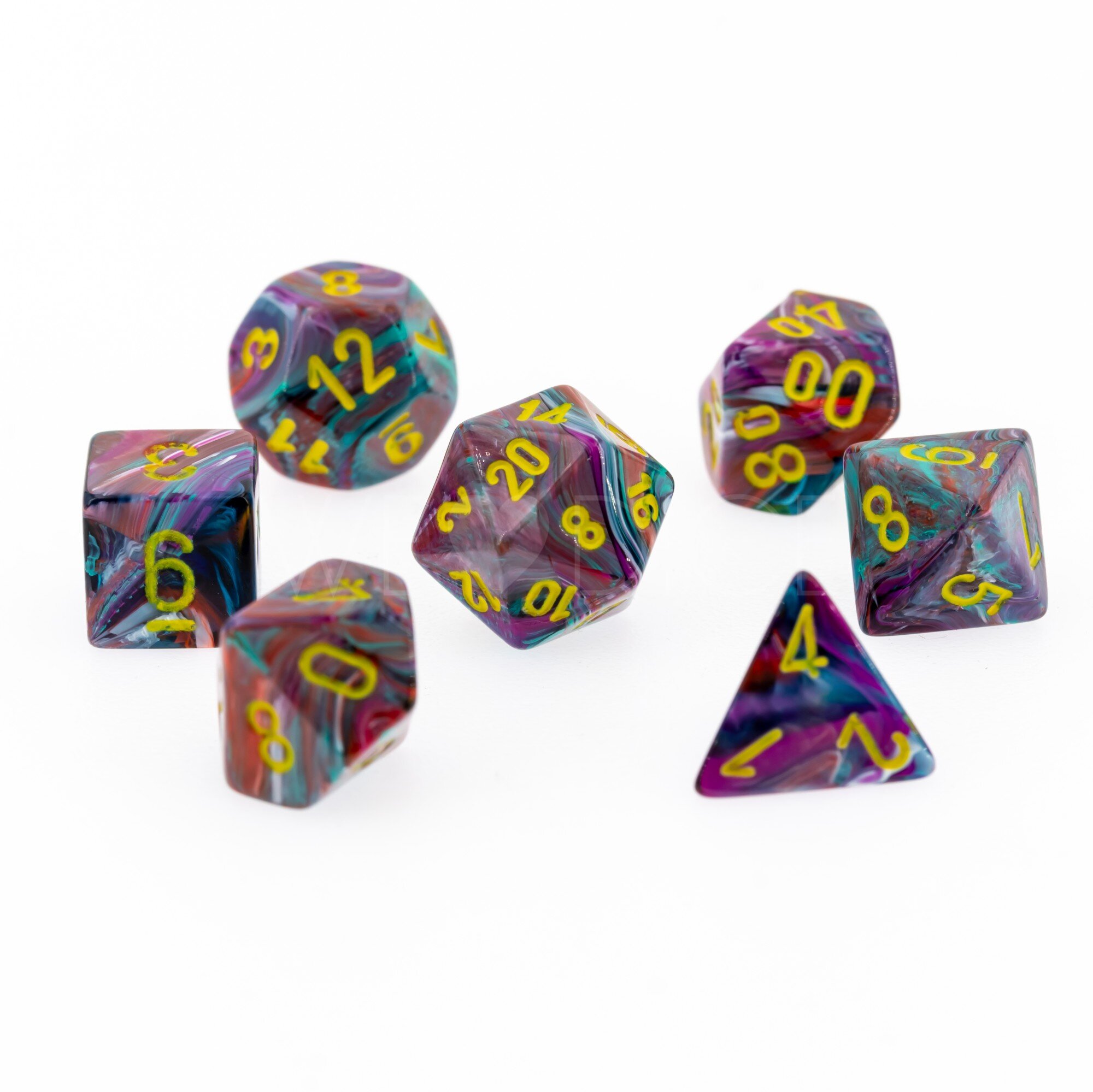 Festive® Mini-hedral Polyhedral Mosaic™ / yellow 7-DieSet