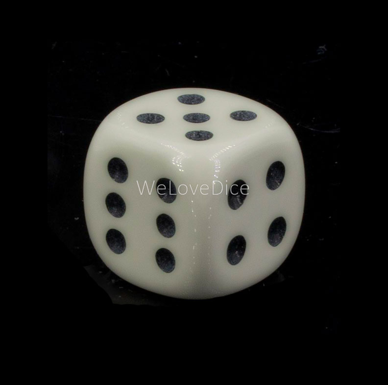 16mm W6 Würfel in grau / schwarz
