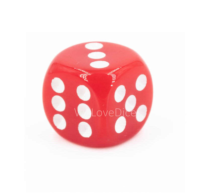 16mm W6 Würfel in rot / weiß