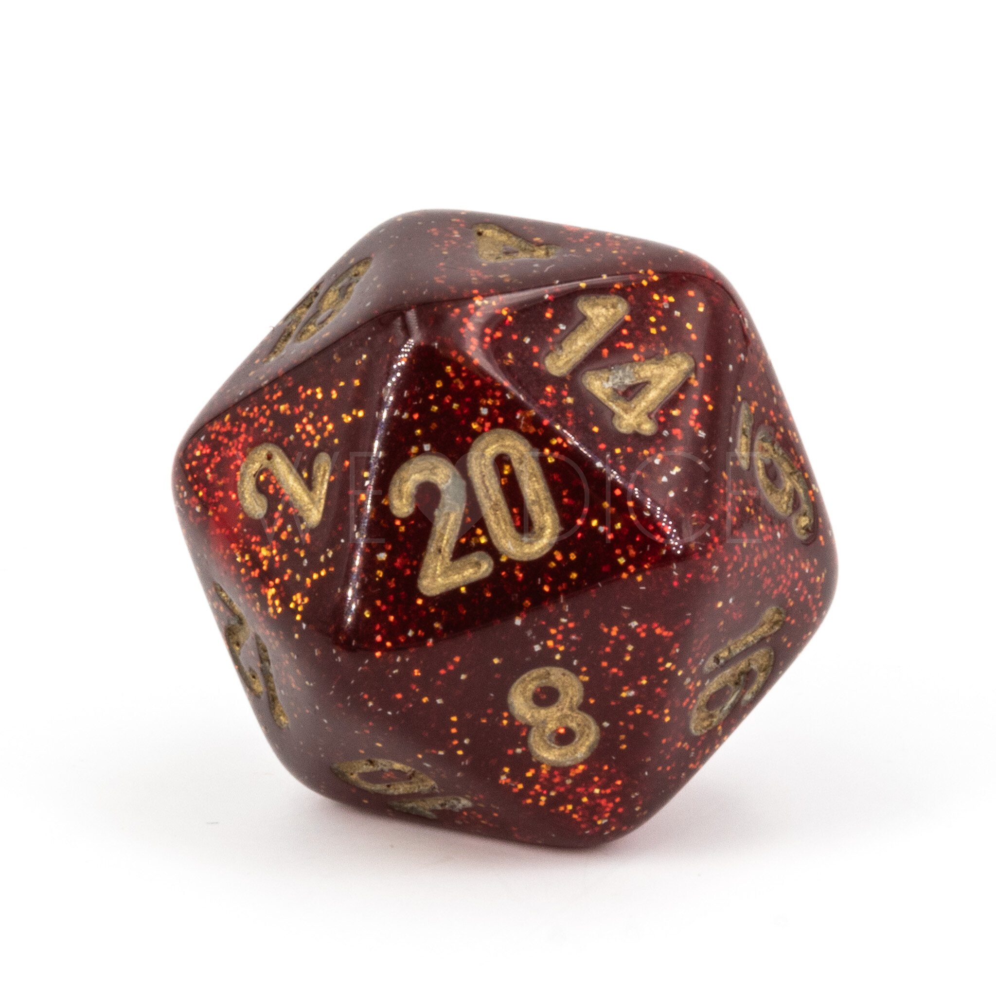 W20 Glitter Ruby / Gold Mega-hedral™ 