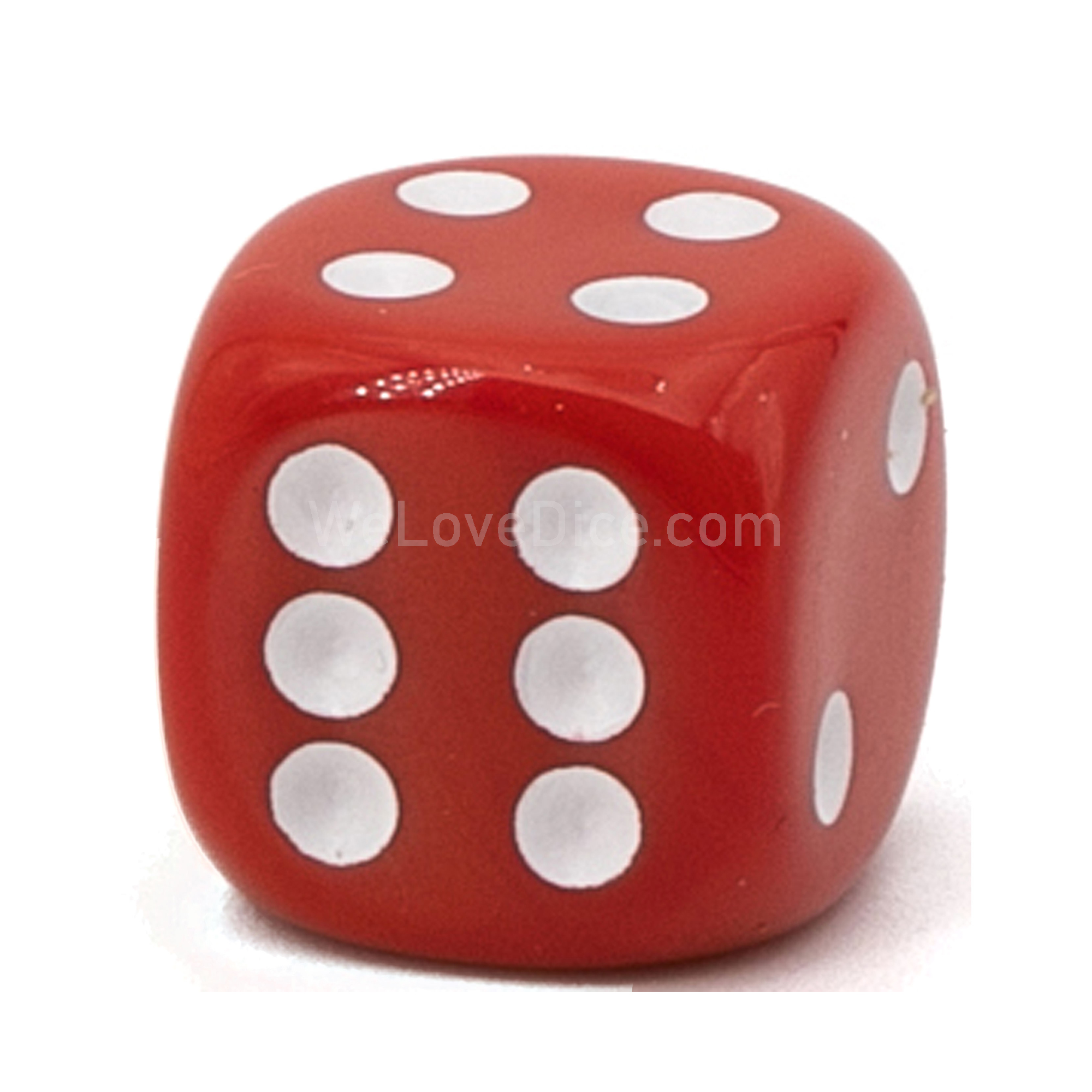 20mm W6 Würfel in rot / weiß