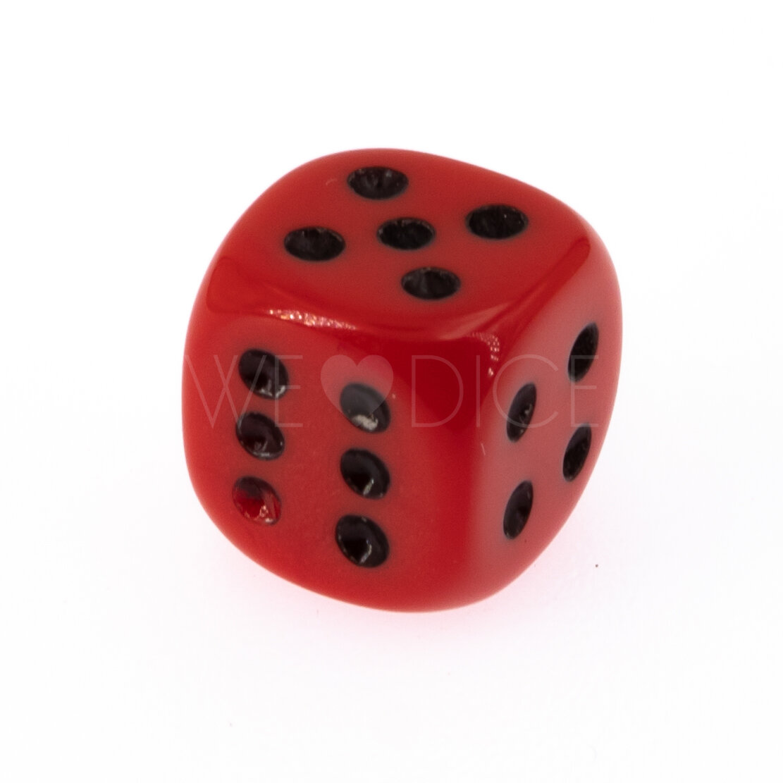 10mm W6 Würfel in rot / schwarz