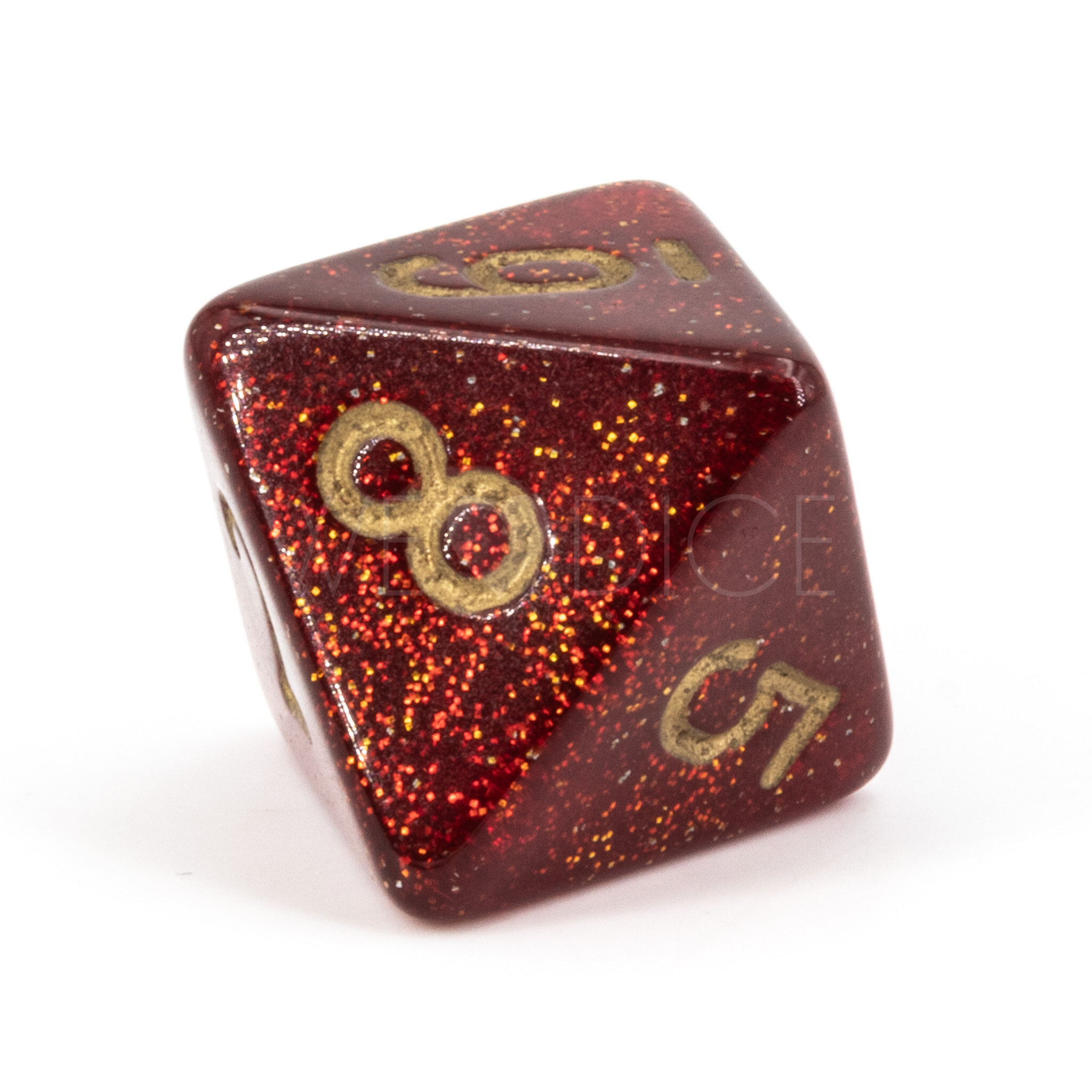 W8 Glitter Ruby / Gold Mega-hedral™ 
