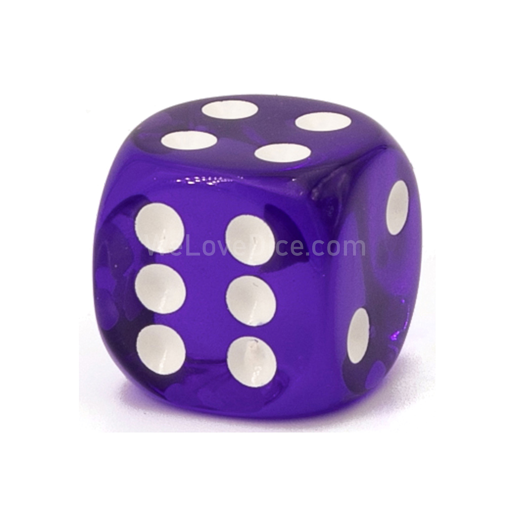 18mm W6 Würfel in lila / weiß