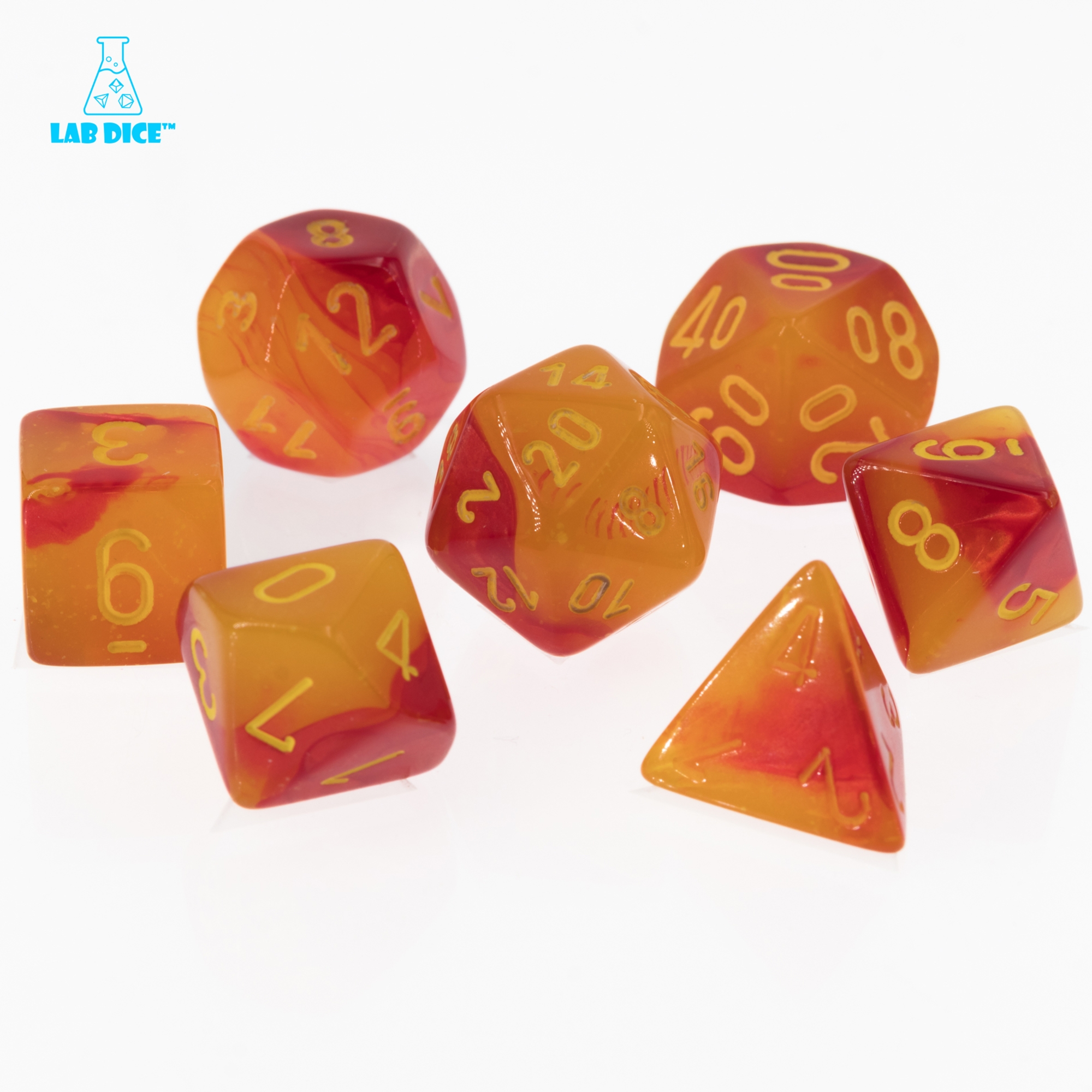 LabDice Gemini®, Luminary™ Gellow-Red/yellow  Set 8 Stück