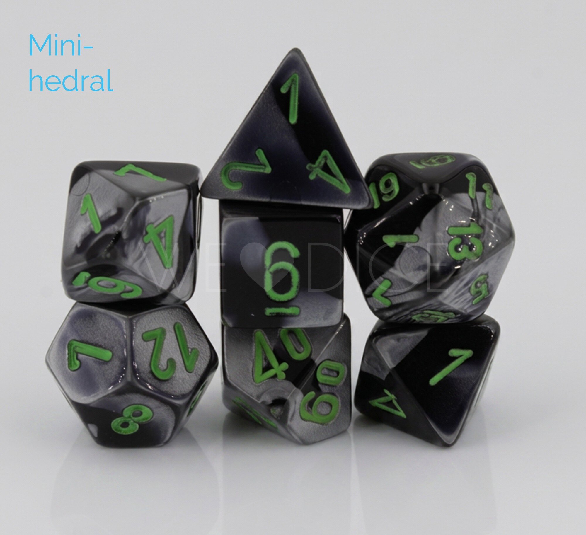 Gemini® Mini-hedral Polyhedral Black-Grey / green 7-DieSet