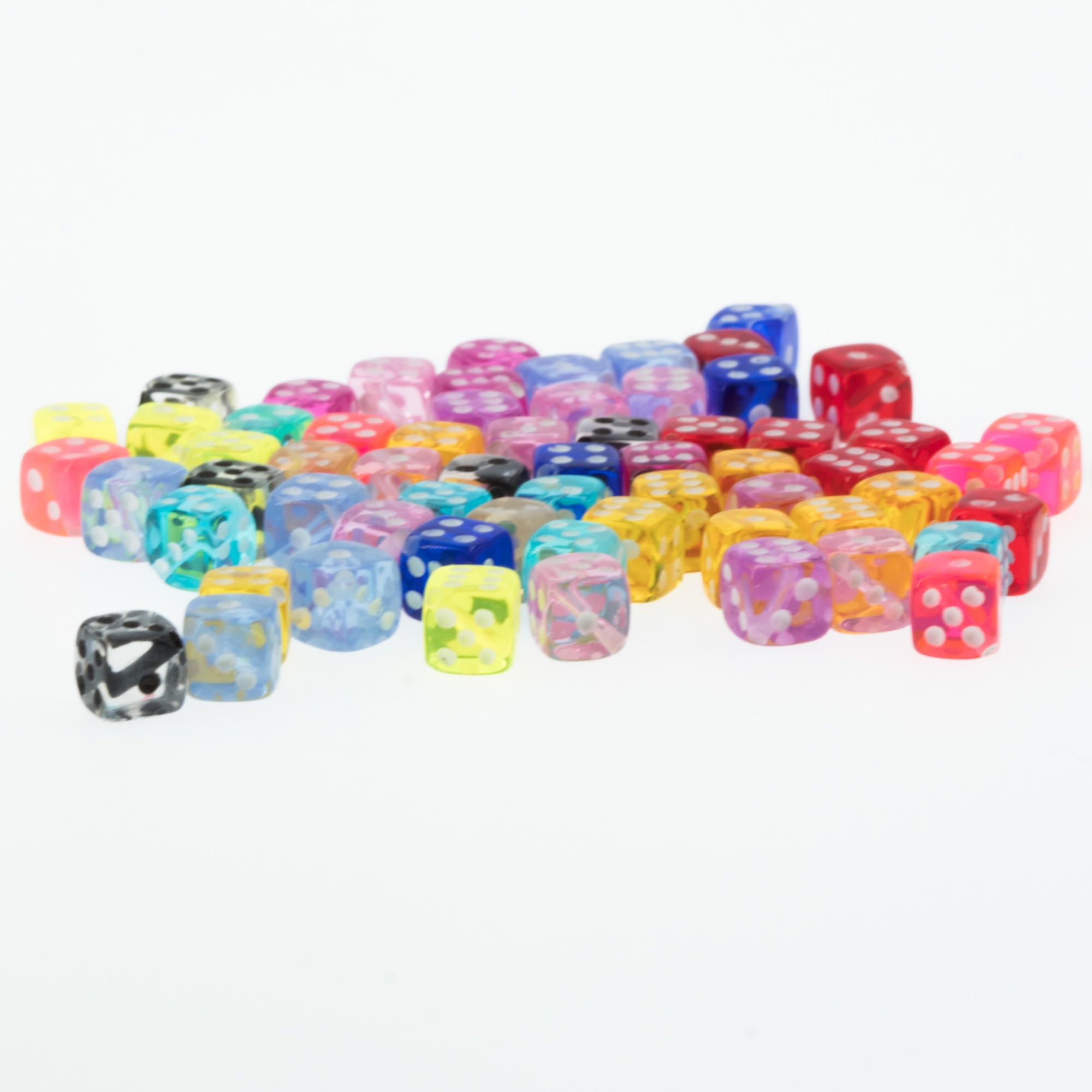  5mm Dice bead - mix colors Opaque, in