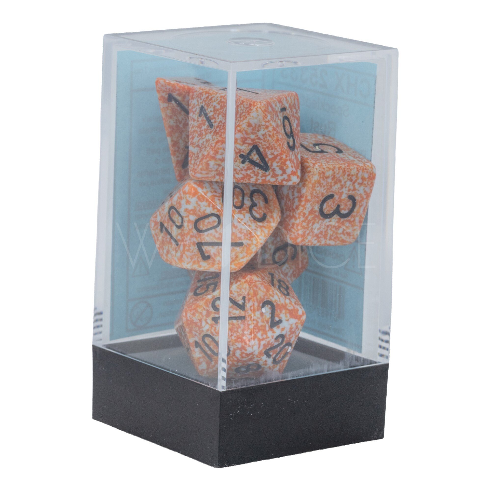 Speckled® Polyhedral Rust / black 7-Würfel Set