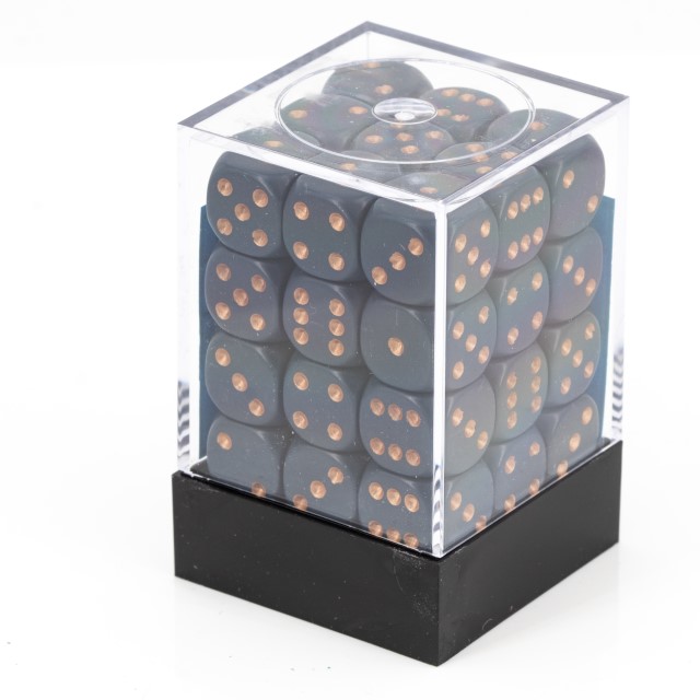 Satt puder blau / kupfer 12mm W6 Würfel Set (36 Würfel)