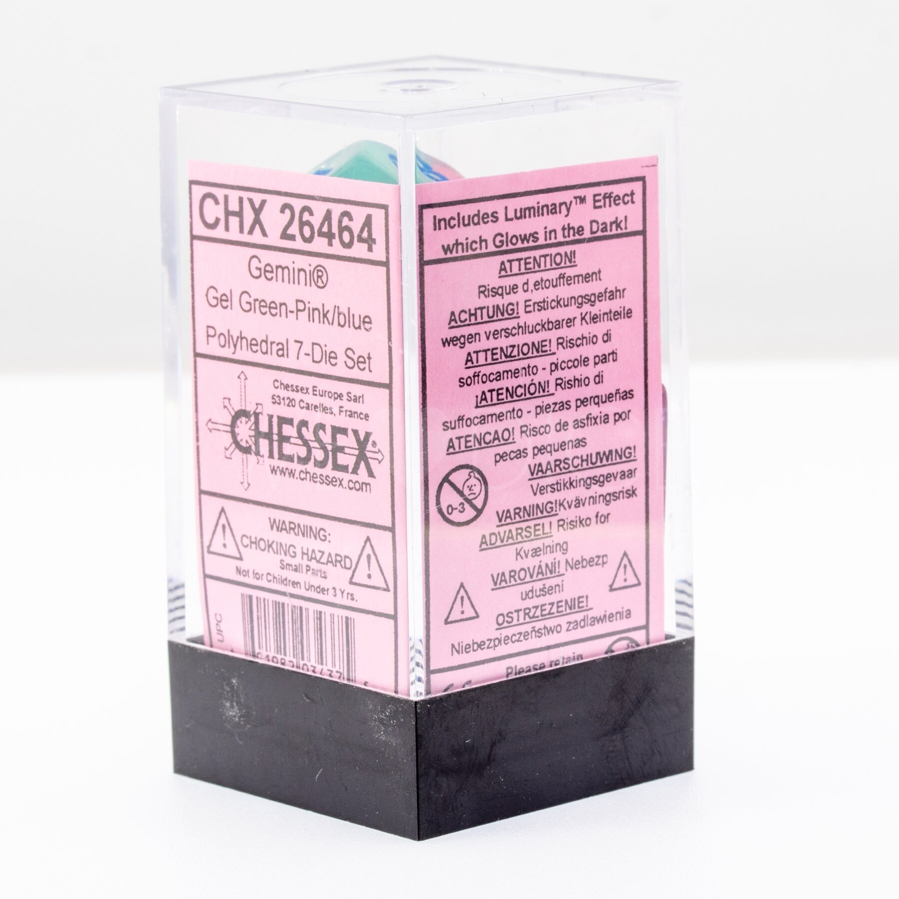 Gemini®, Luminary™ Polyhedral Gel Green-Pink / blue 7-DieSet