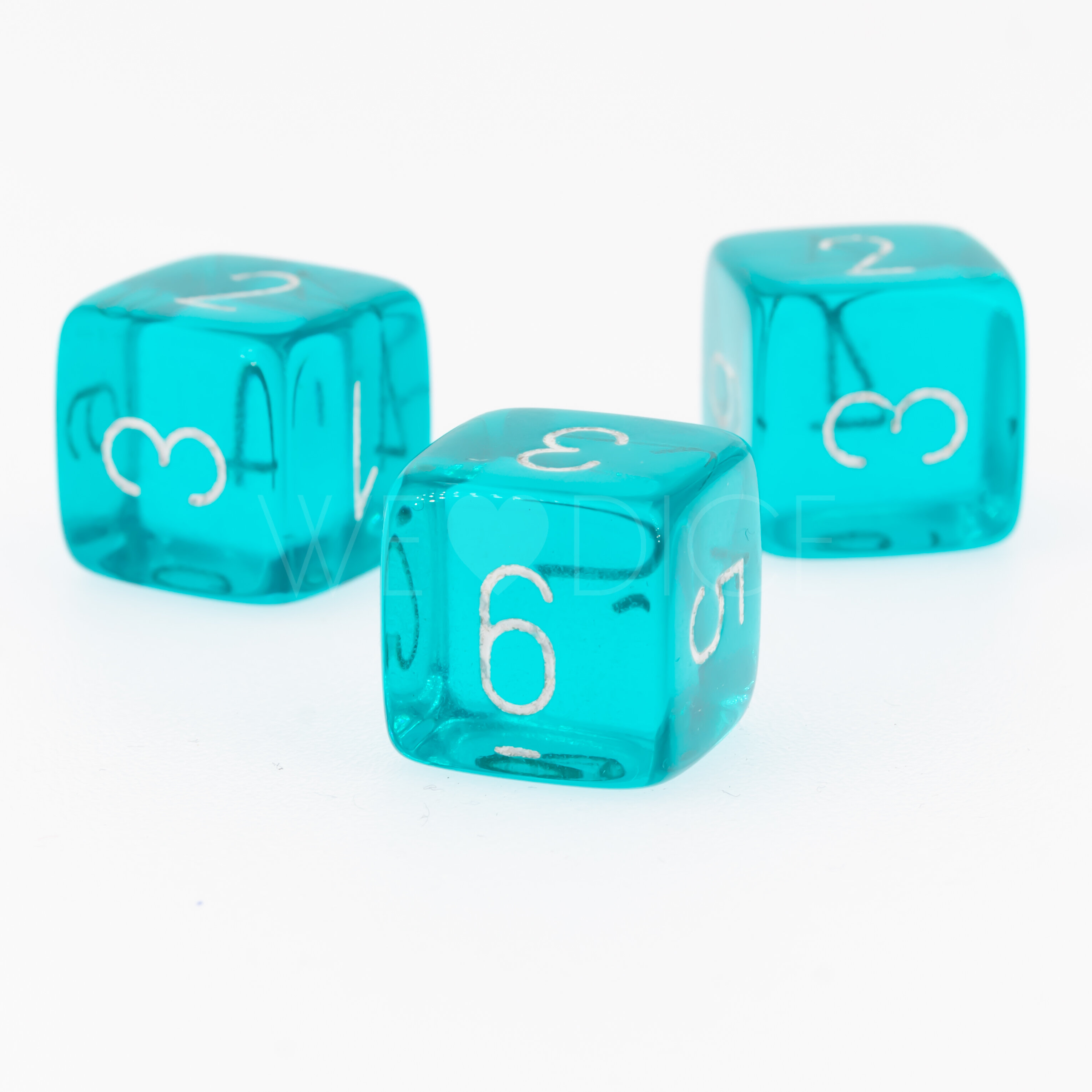 Transparent Türkis / weiß  W6