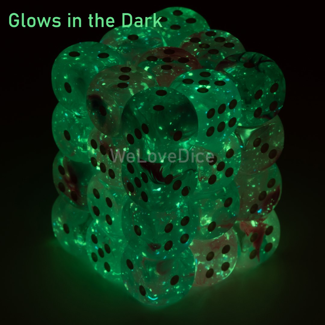 Nebula® Wisteria / weiß 12mm W6 Würfel Set (36 Würfel)