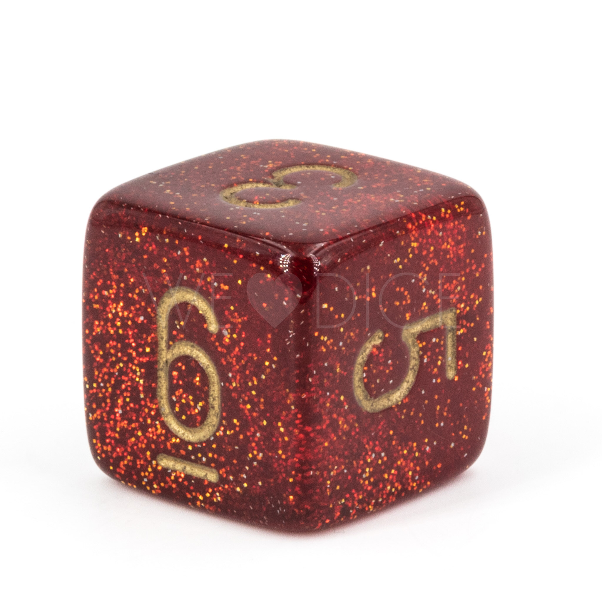 W6 Glitter Ruby / Gold Mega-hedral™ 