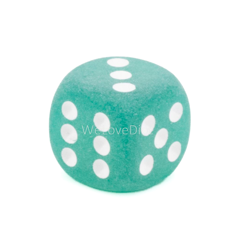 16mm W6 Würfel in Grün / Weiß Matt