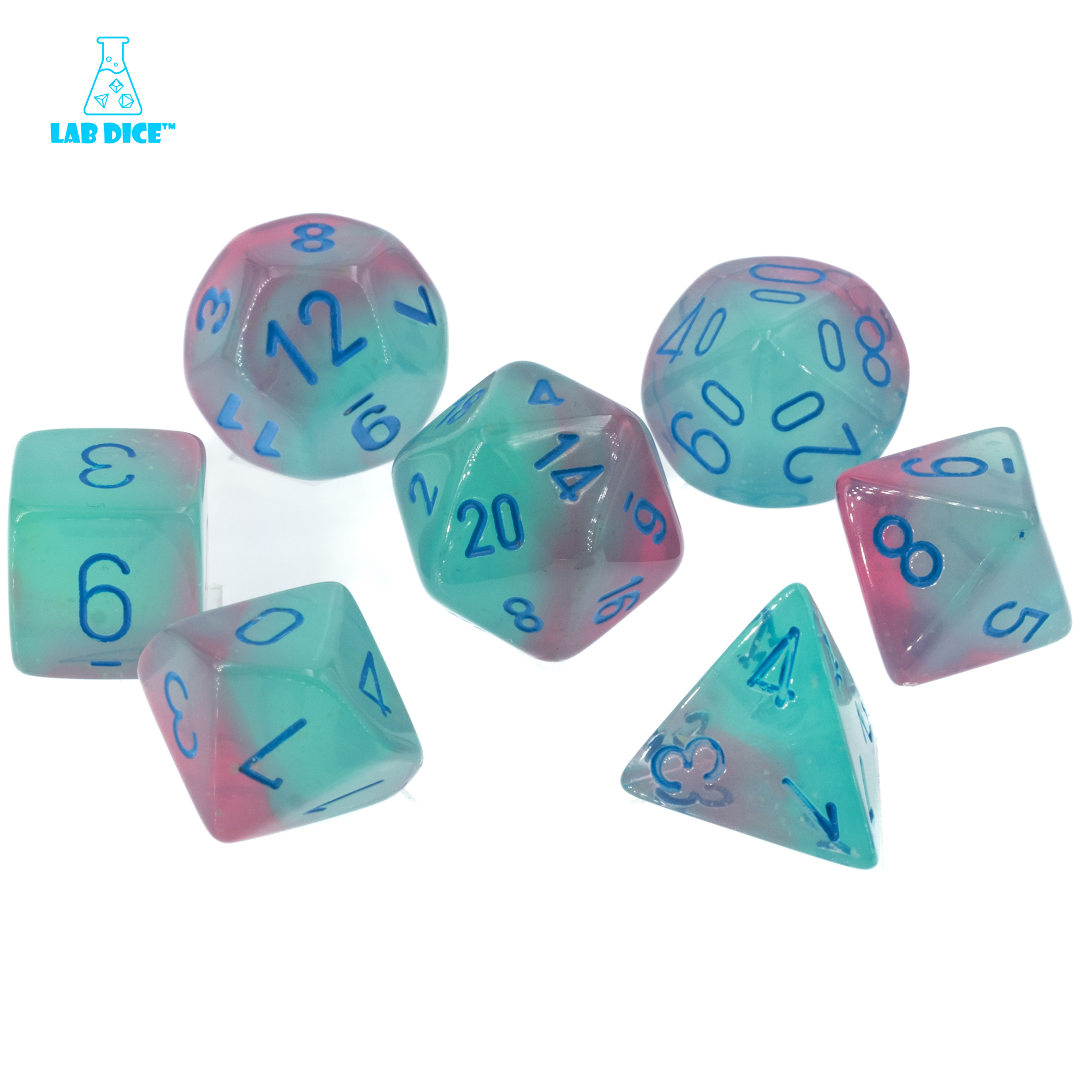 LabDice Gemini®, Luminary™ Gel Grün-Rosa / blau   Set 7 Stück