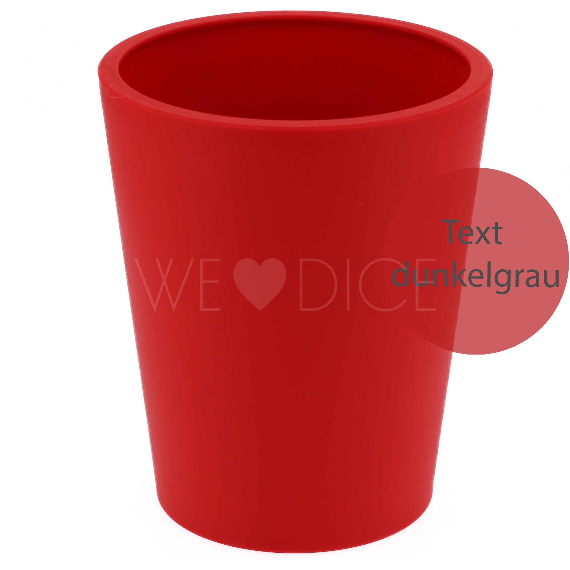 Dein Personalisierter - Dice Cup flex - Würfelbecher in rot