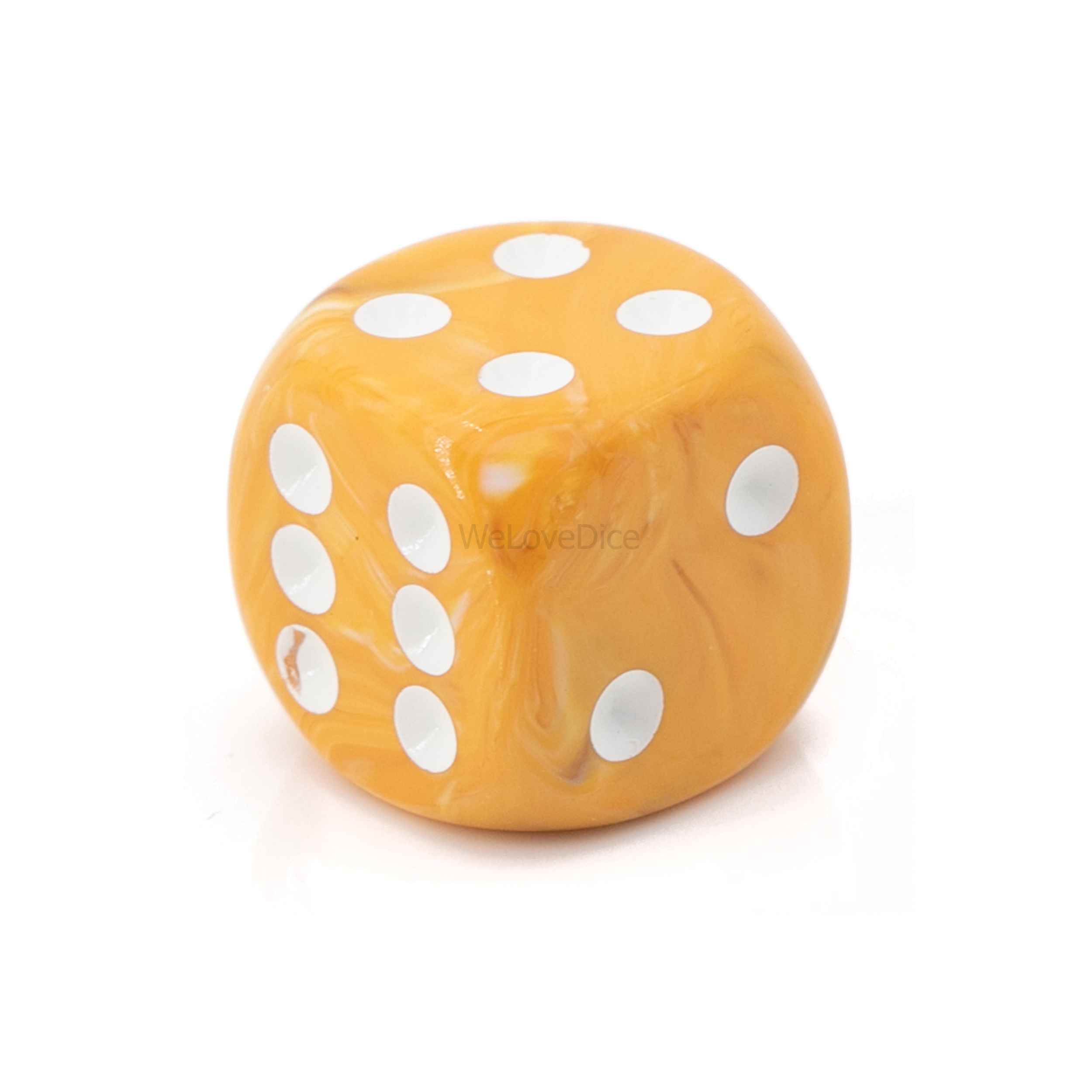 16mm  D6 Dice in yellow / white