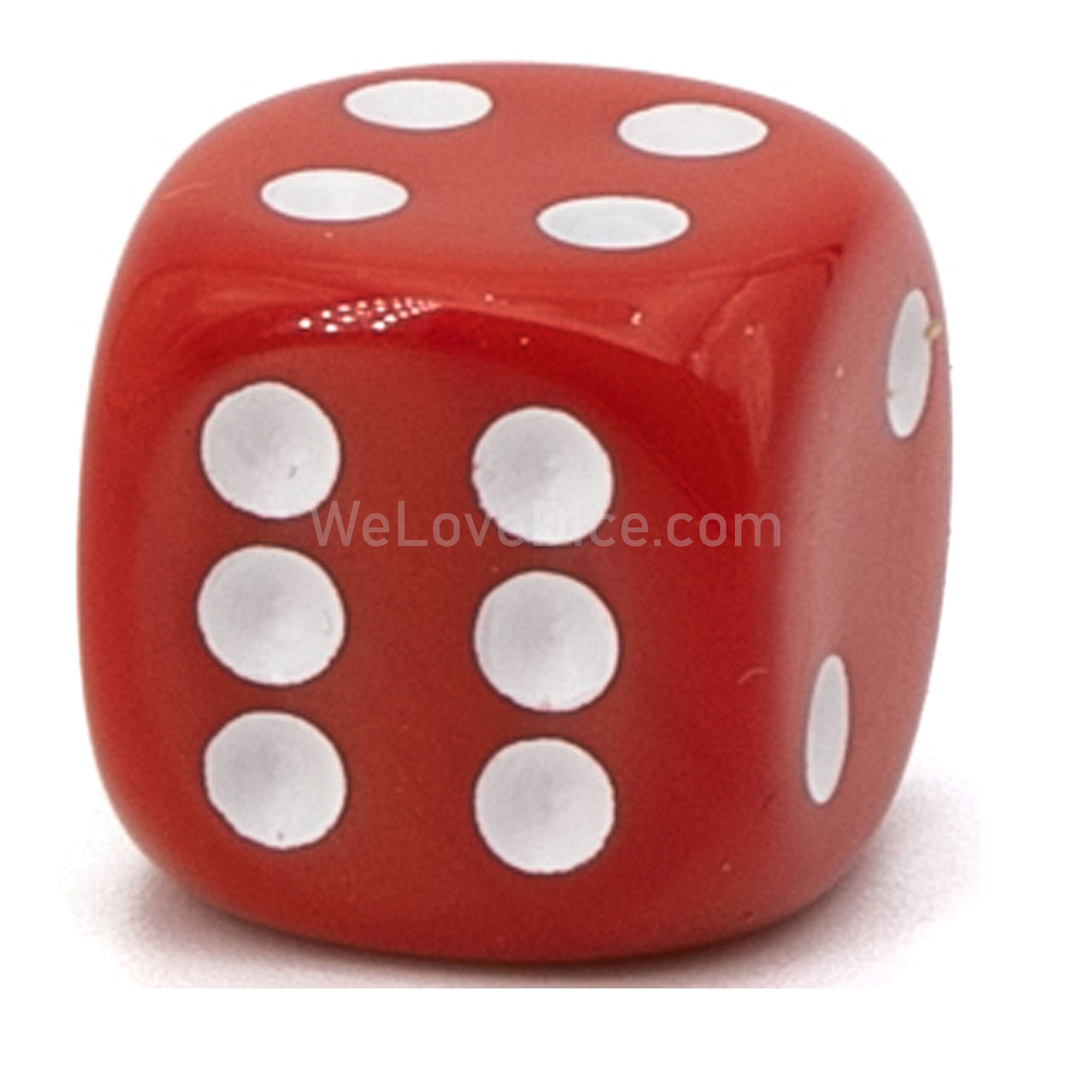 25mm W6 Würfel in rot / weiß