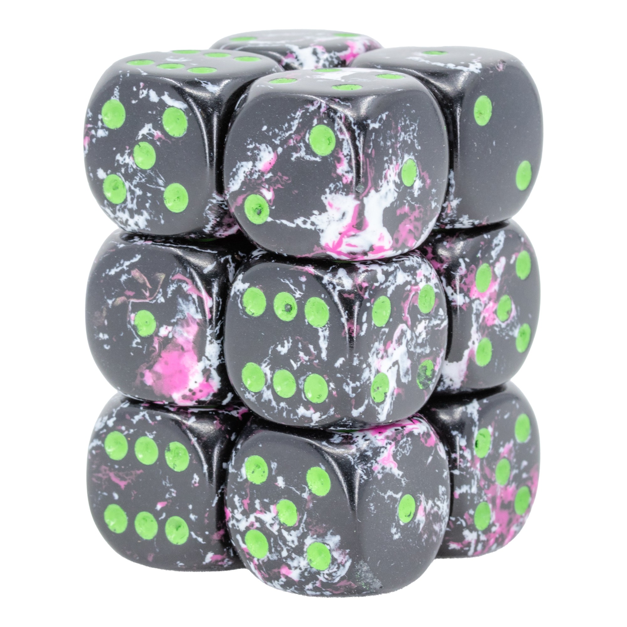 Brush™ Paintball™ / green 16mm W6 Würfel Set (12 Würfel)