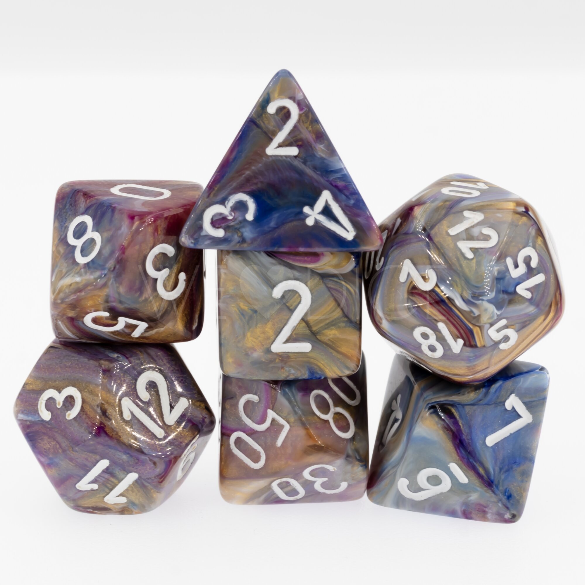 Festive® Polyhedral Circus / Schwarz 7-Würfel Set