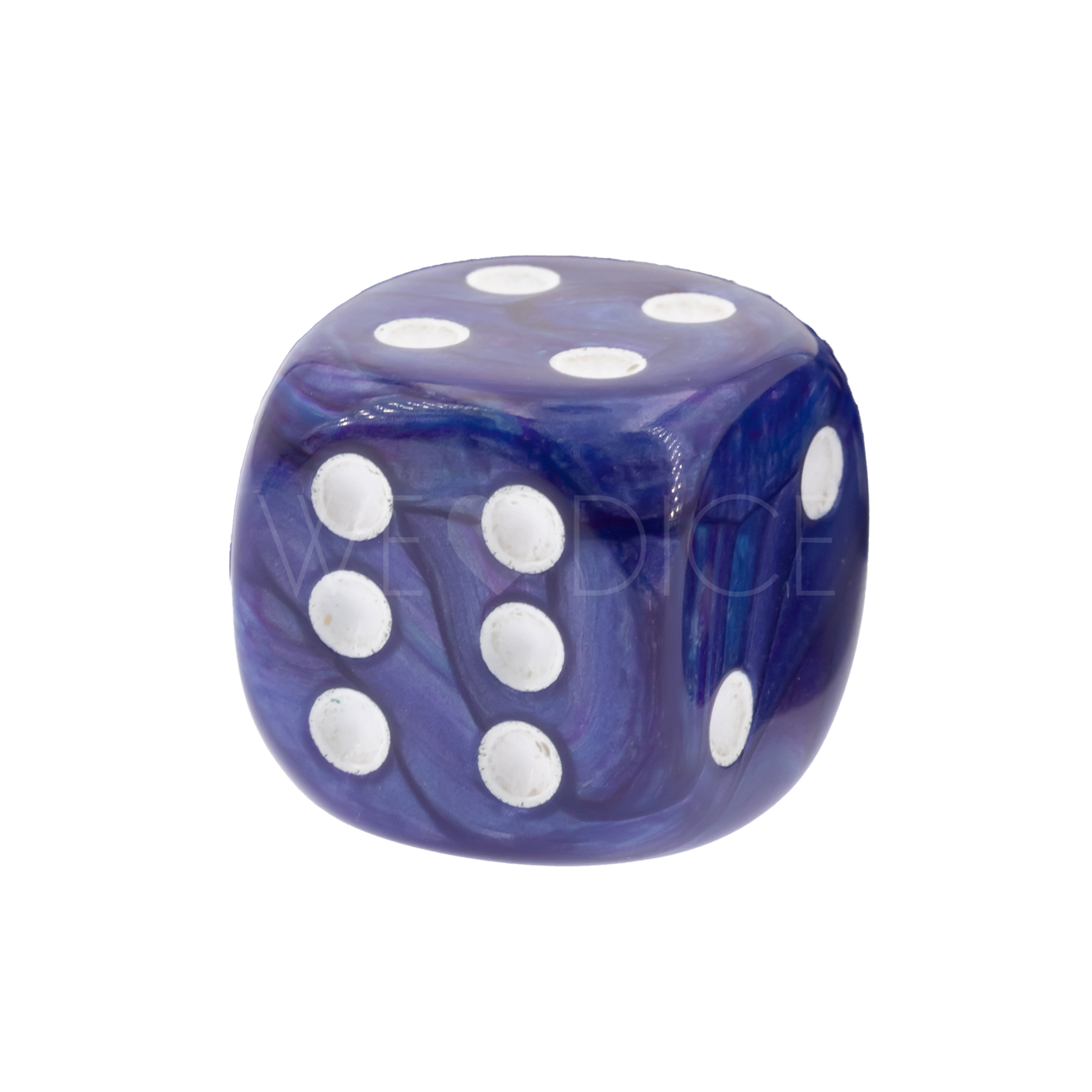 16mm W6 Würfel in Nachthimmel blau / weiss