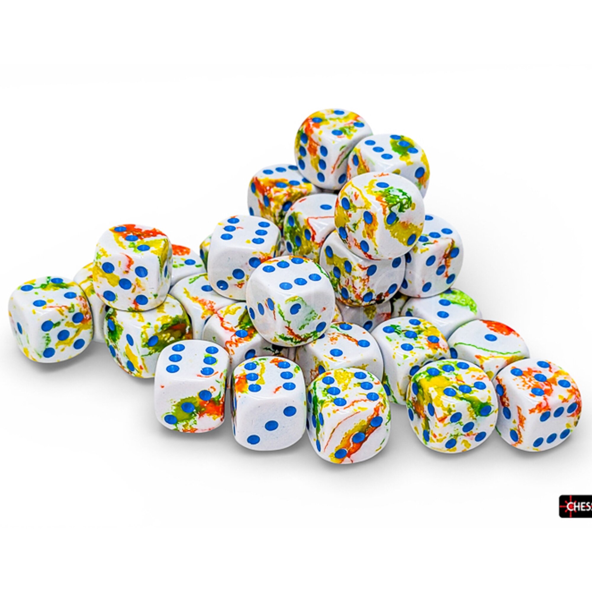 Brush™ Breezy™ / blue 12mm W6 Würfel Set (36 Würfel)