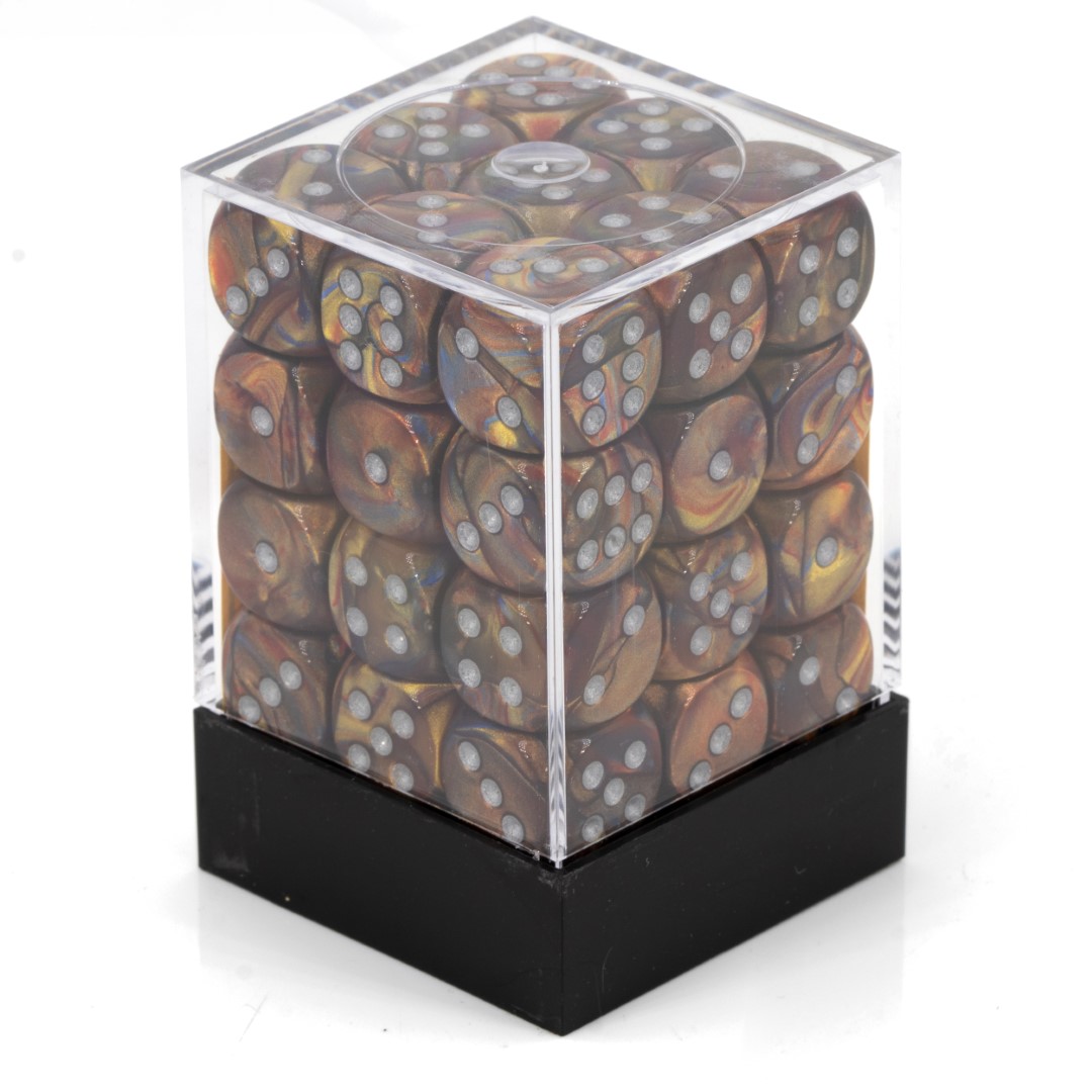 Lustrous  Gold / silber 12mm W6 Würfel Set (36 Würfel)