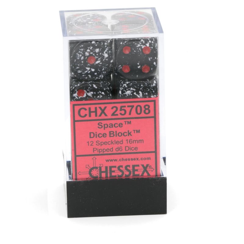 CHESSEX Speckled Space w6 16mm SET DI DADI chx25708 
