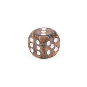 10mm D6  brown / white