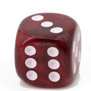 16mm D6  deep red / white